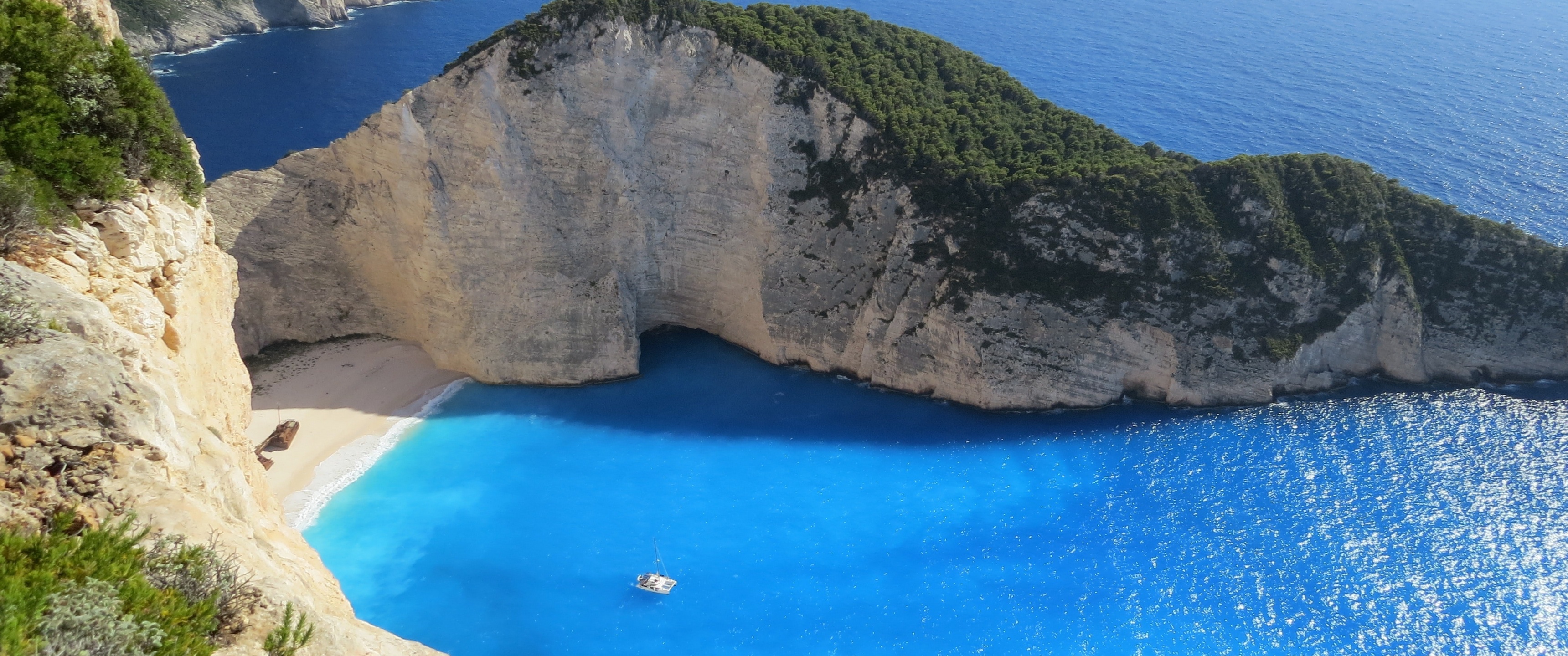 Zakynthos Wallpaper 4K, Island, Navagio