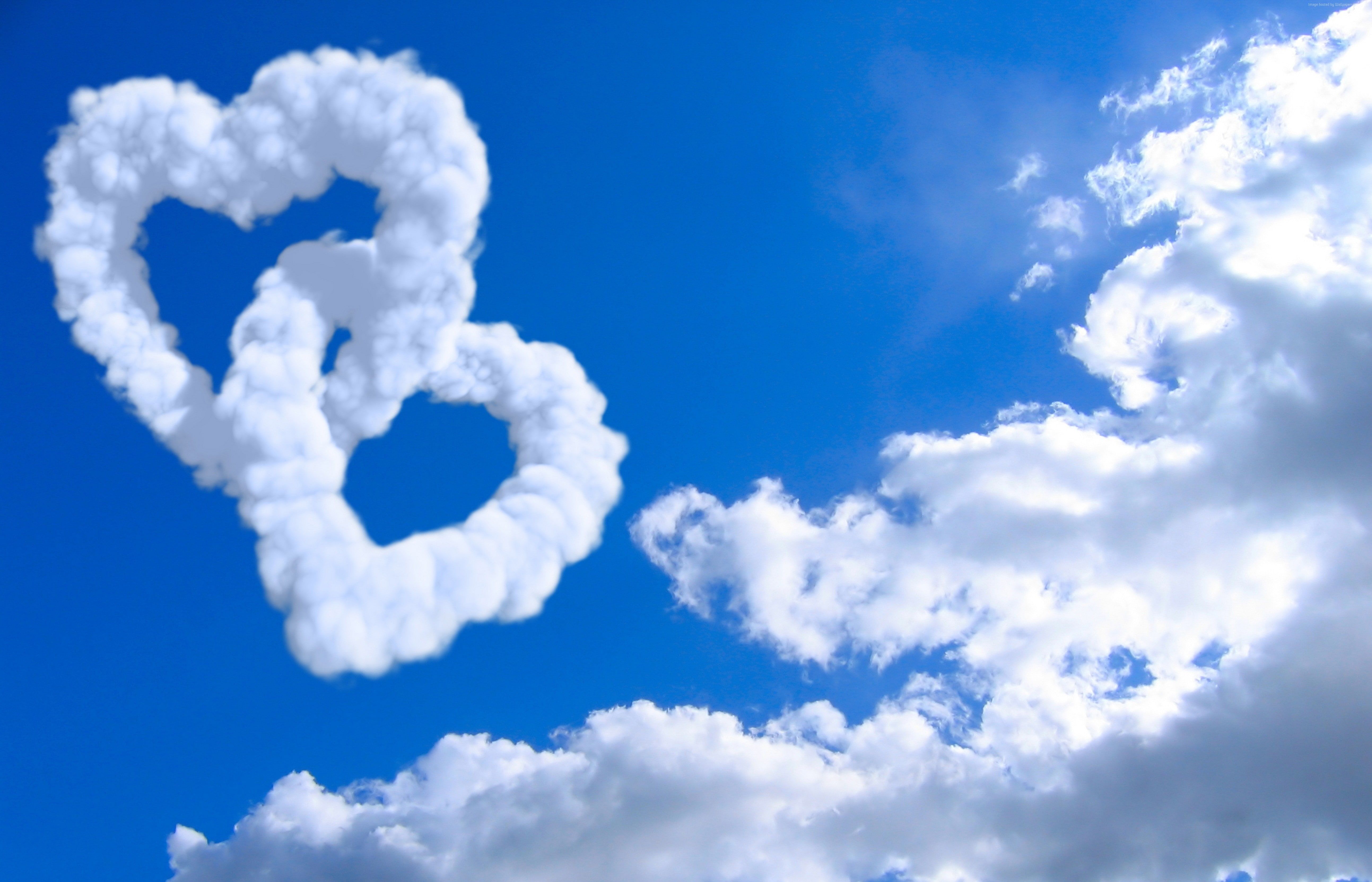 HD wallpaper: heart, 8k, blue sky, 5k