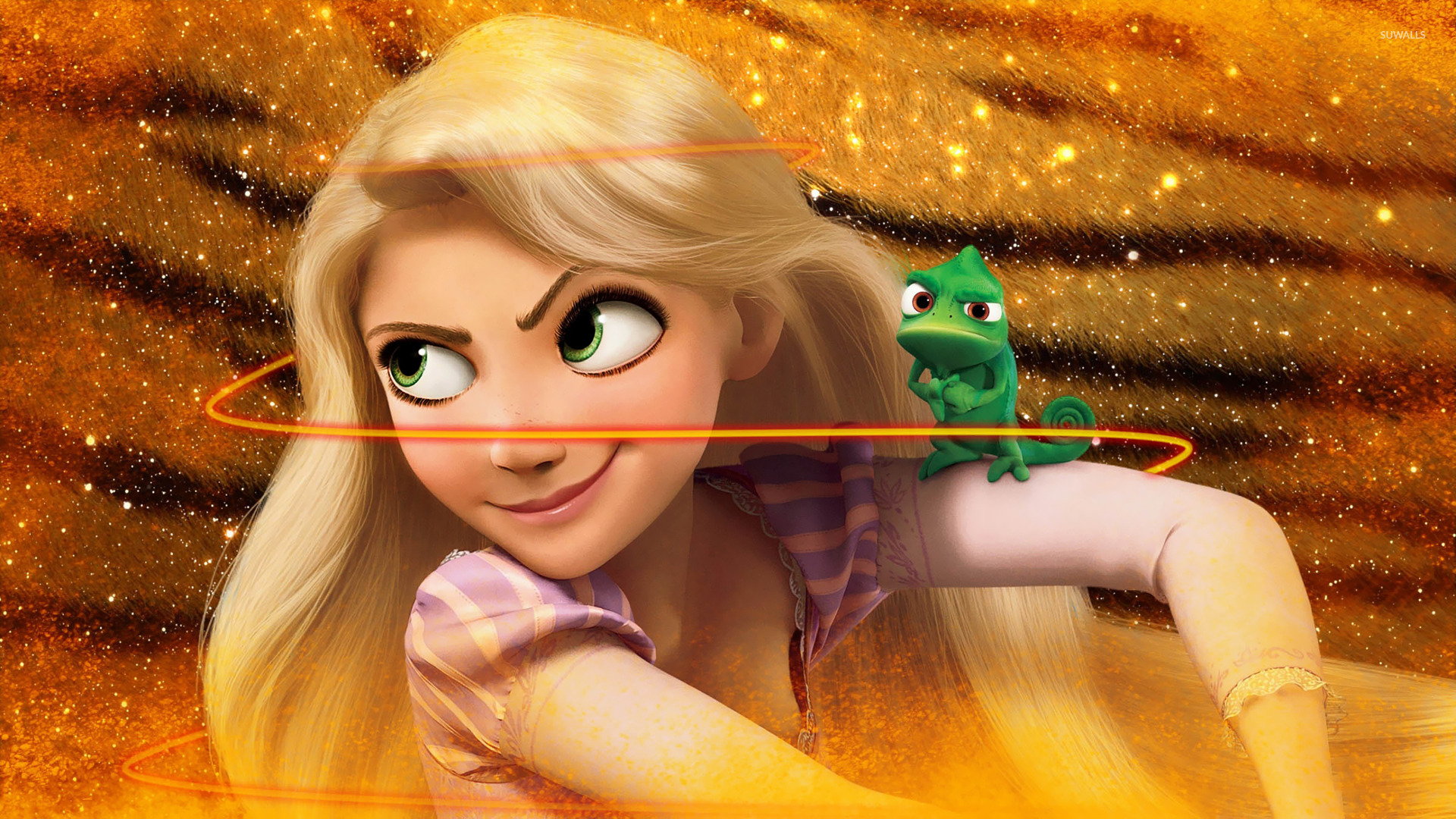 Rapunzel and Pascal wallpaper