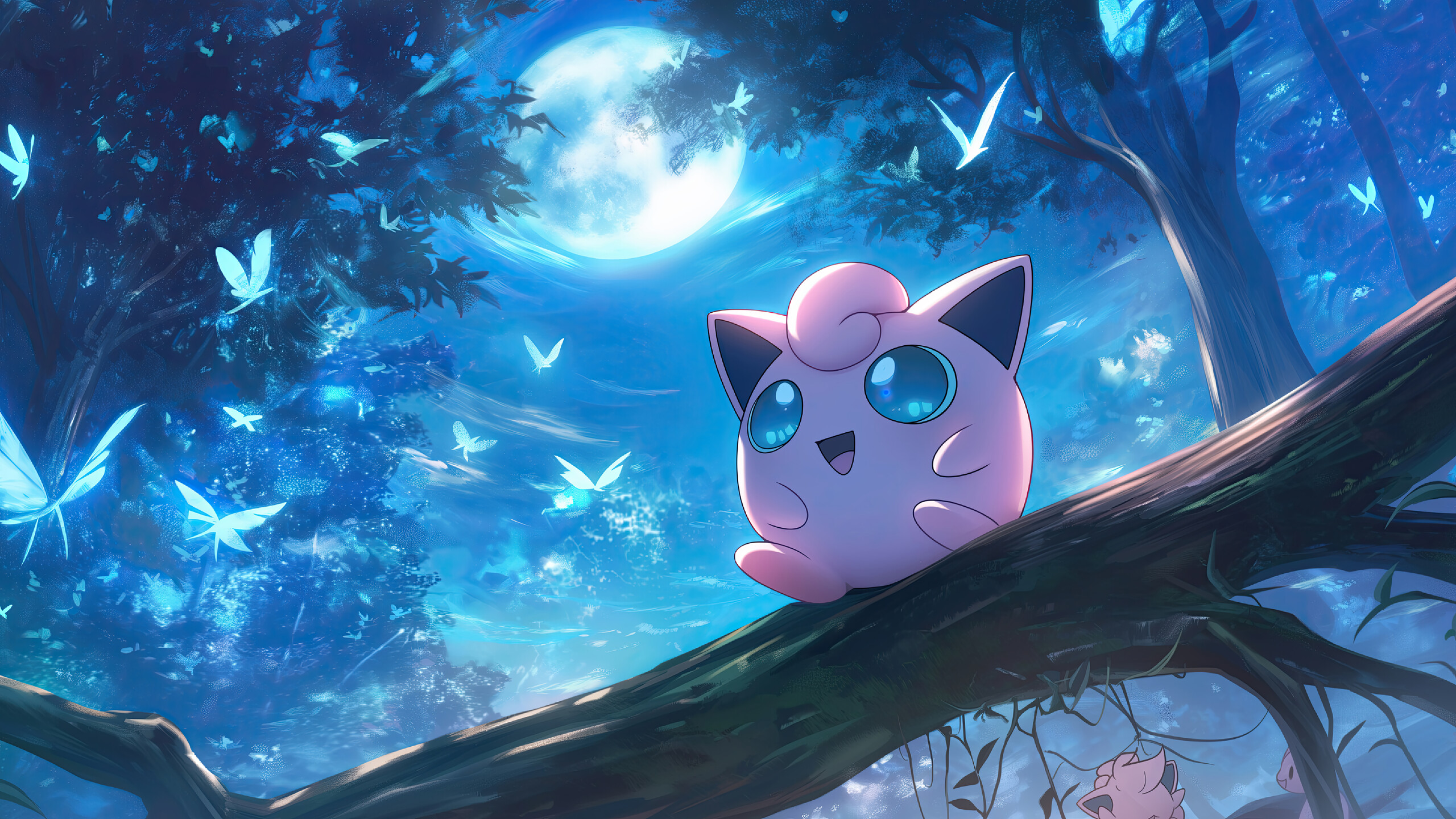 Jigglypuff Pokemon Night Forest