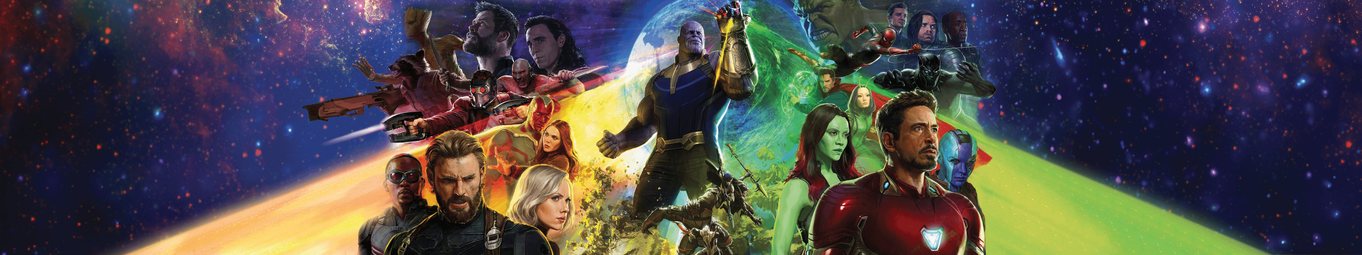 Avengers Infinity War Triple Monitor