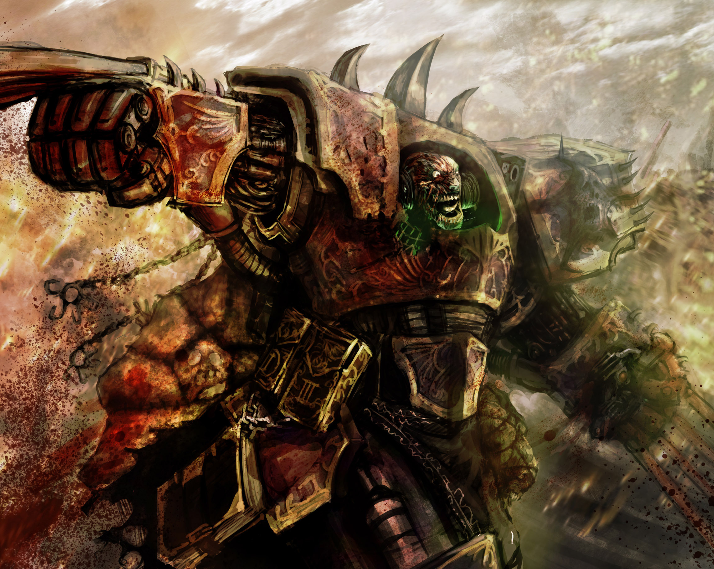 Wallpaper blood, armor, Chaos, claws