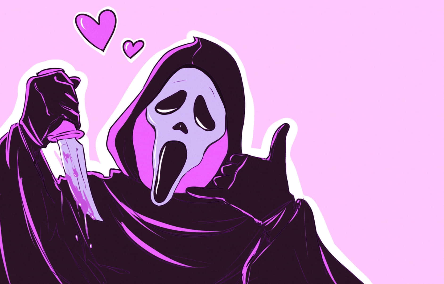Ghostface Pink Wallpaper