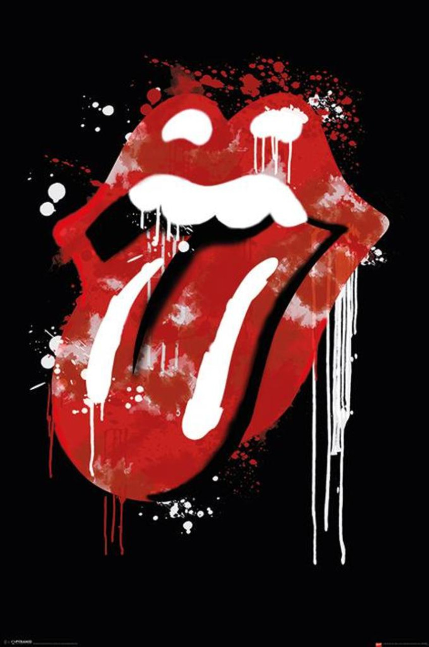 Rolling Stones Graffiti Lips Logo Music
