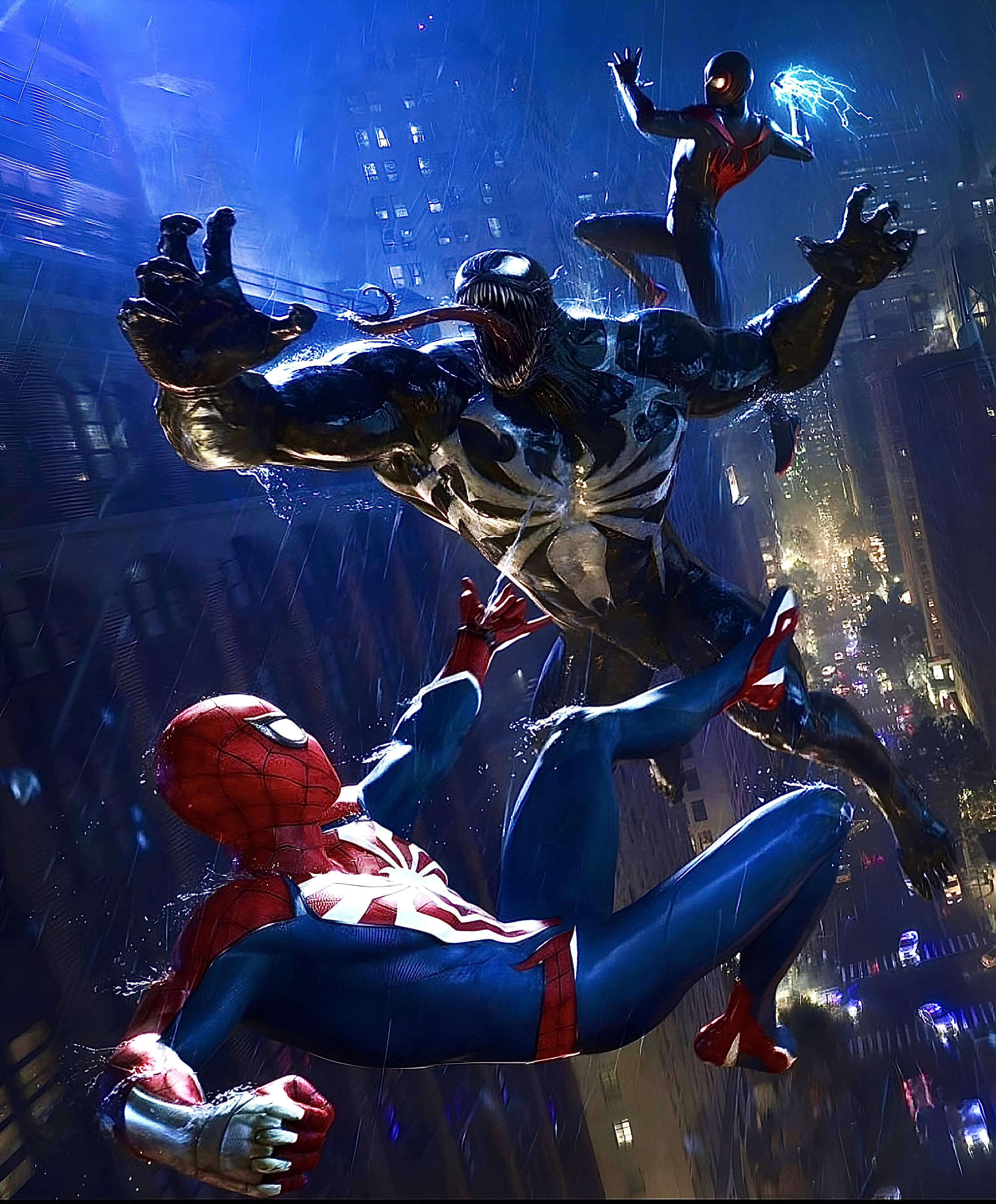 Spider Men Fighting Venom Wallpaper