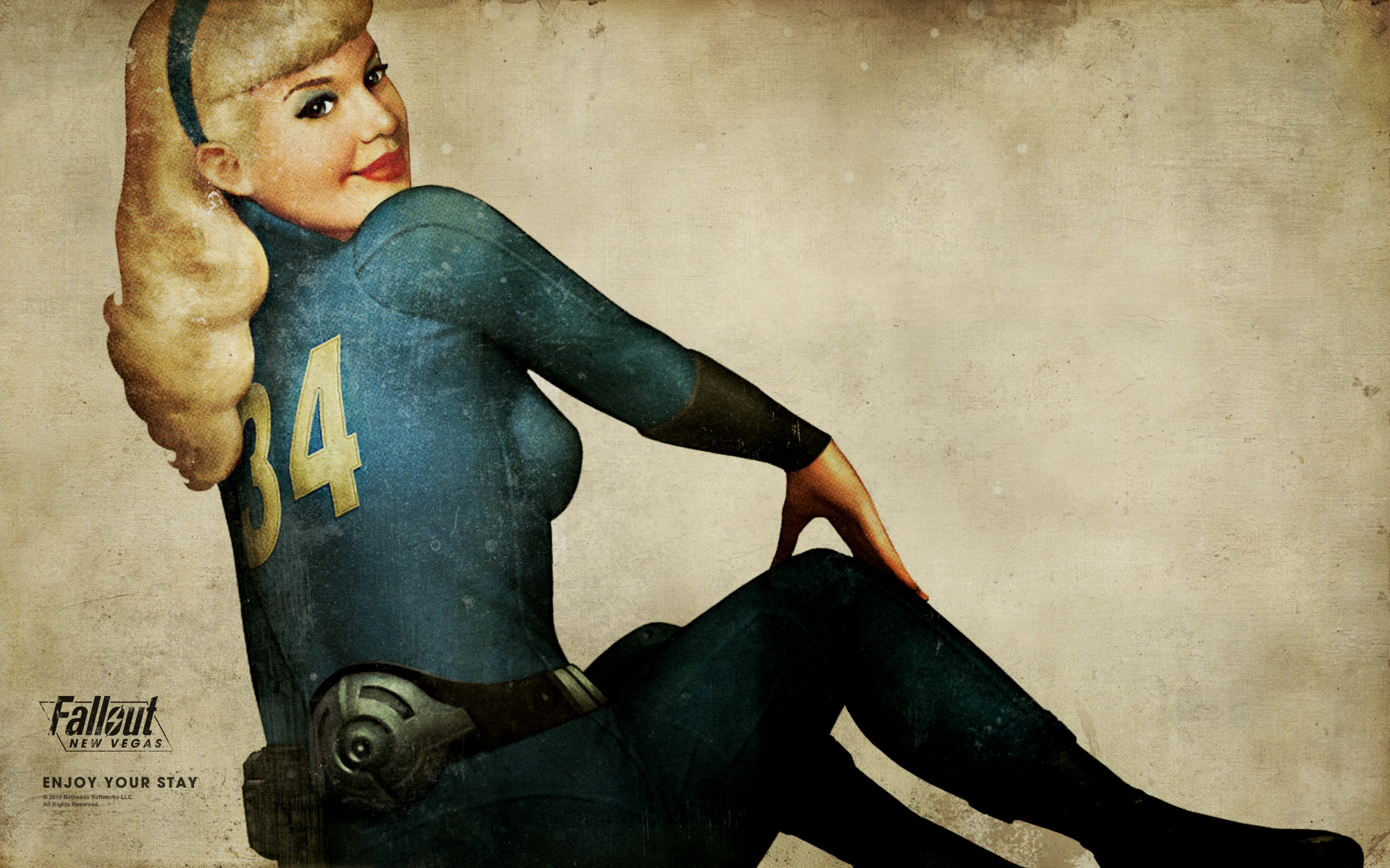Fallout HD Wallpaper: Vault Girl's