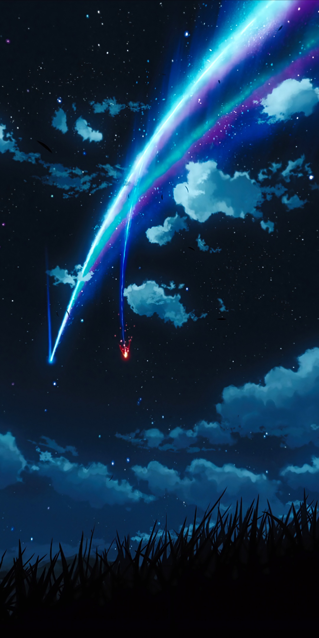 Your Name Wallpaper 4K, Shooting stars, Kimi no Na wa