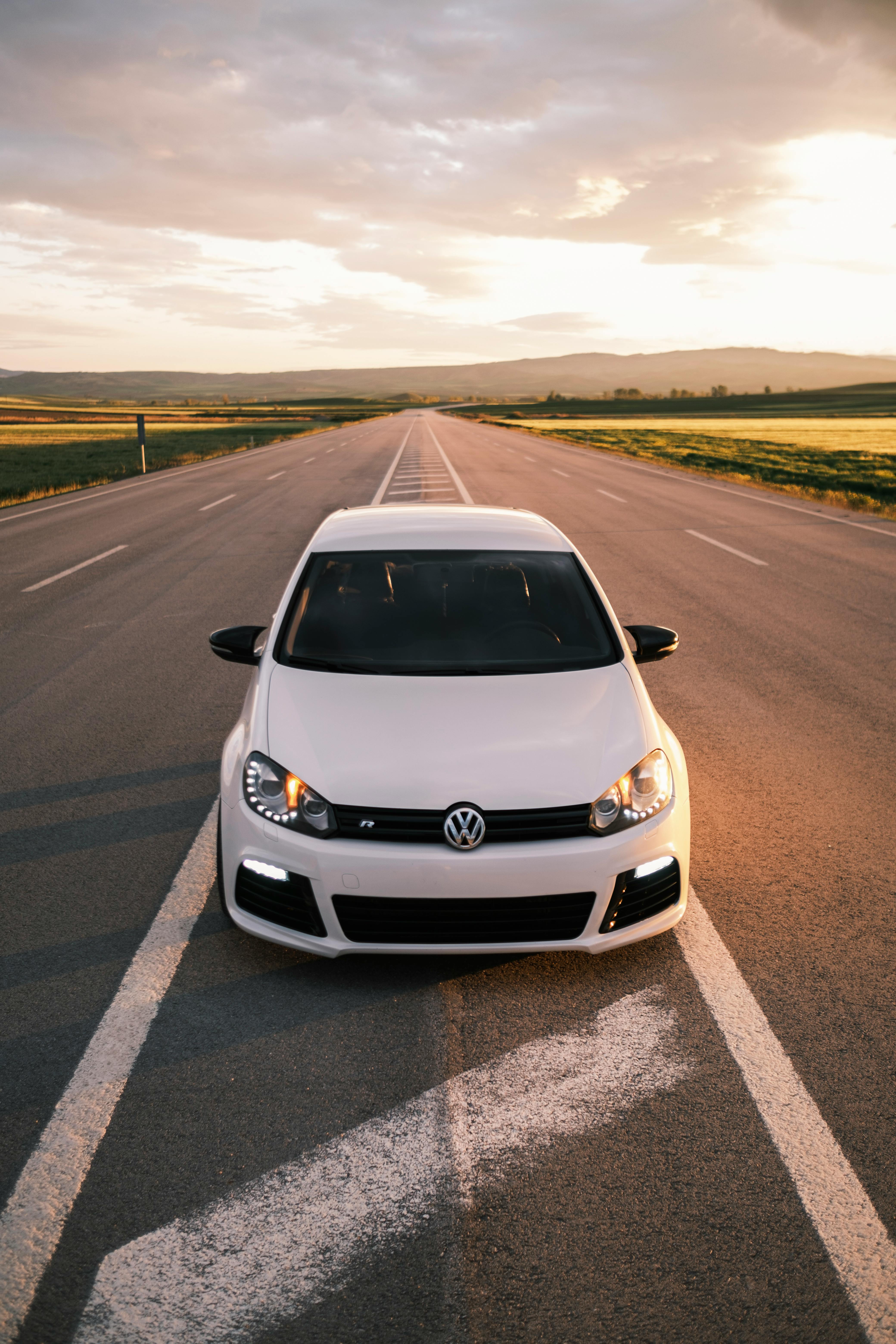 White Car on Road · Free