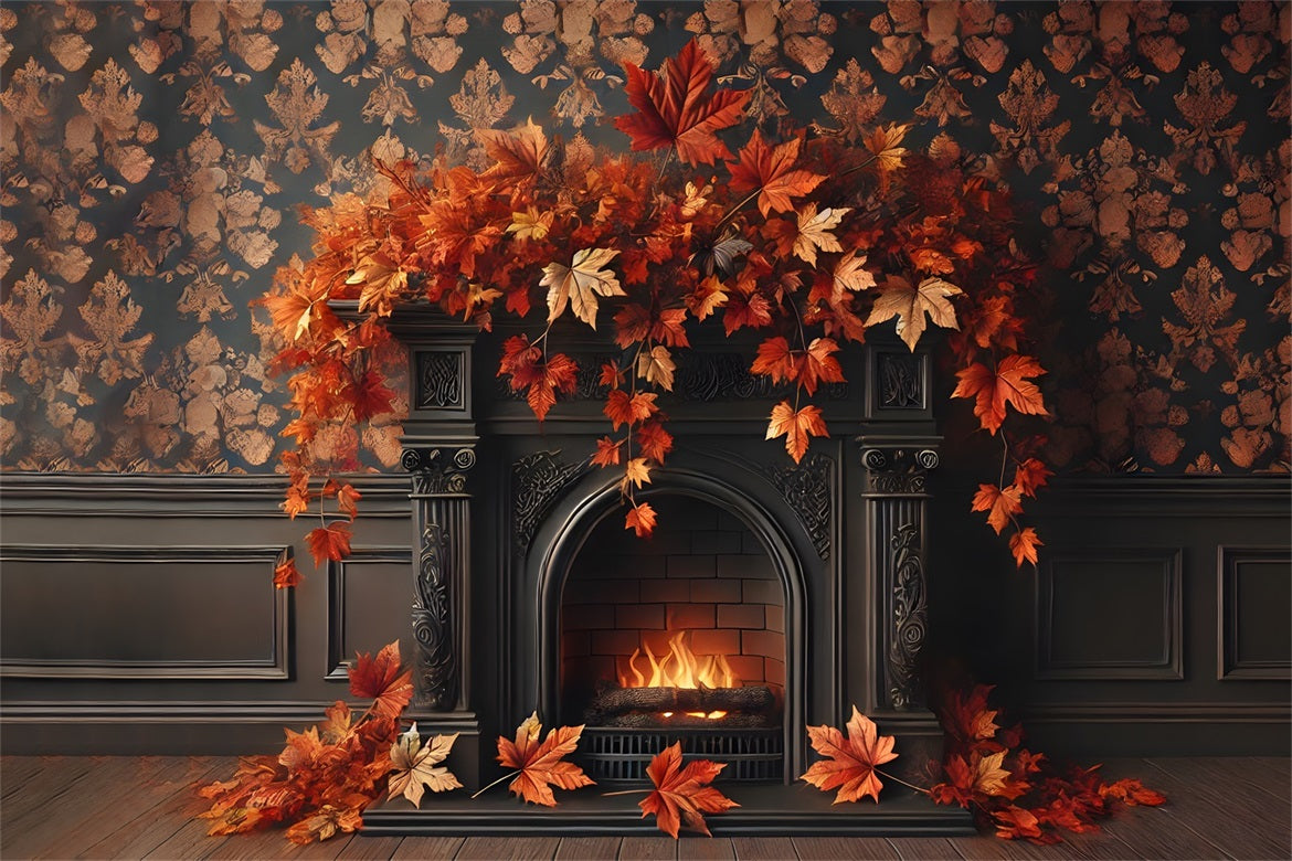 Elegant Fireplace Backdrop RR7 303