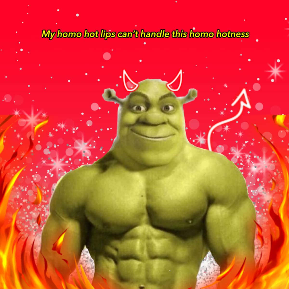 Shrek_with_ Devil_ Horns Wallpaper