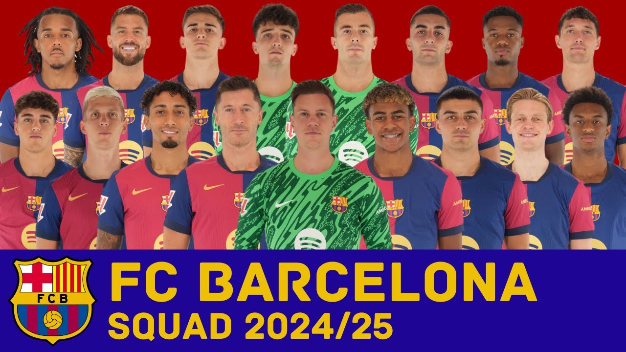 FC BARCELONA Full Squad For Season 2024