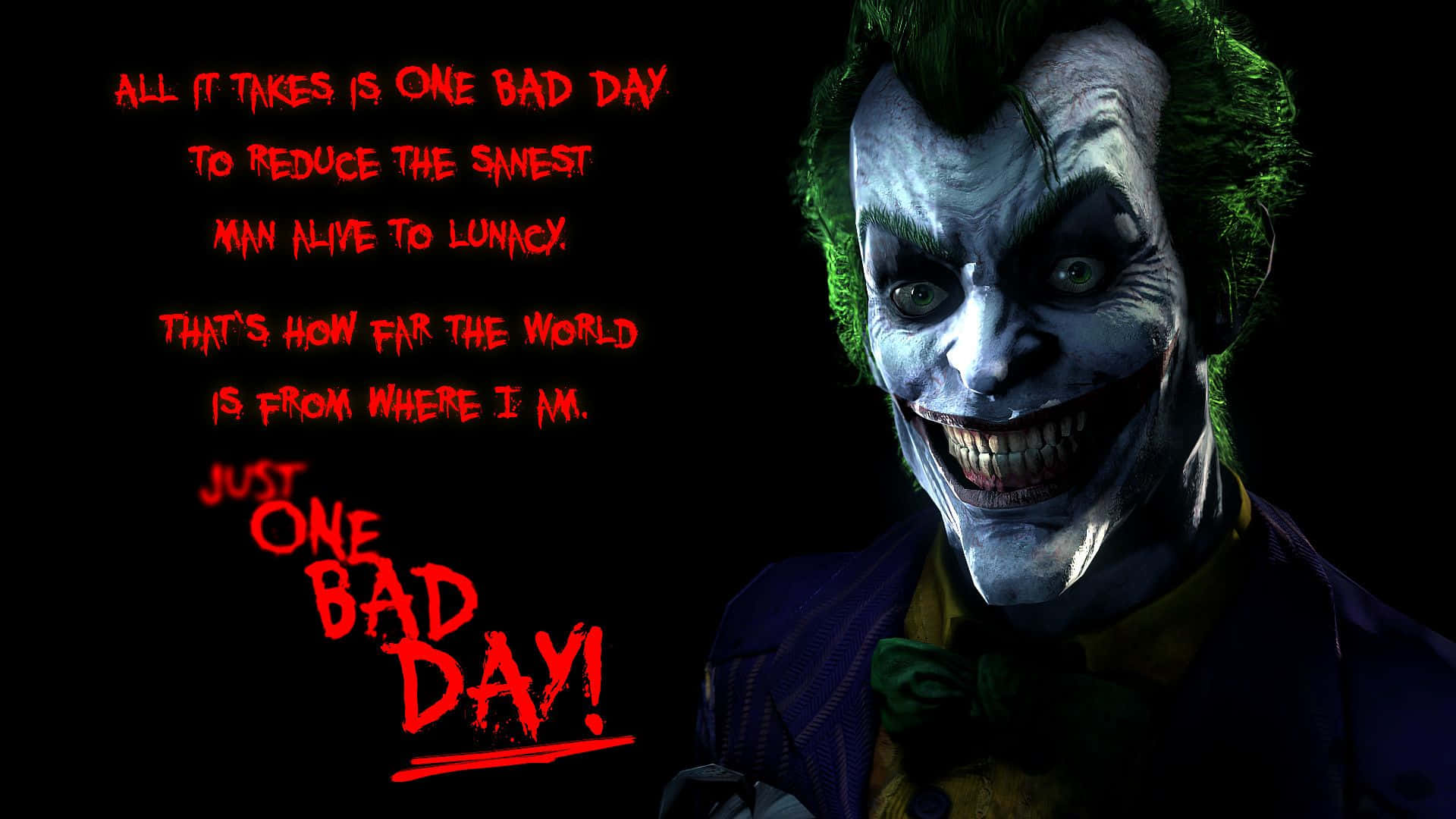 intense Joker quote wallpaper