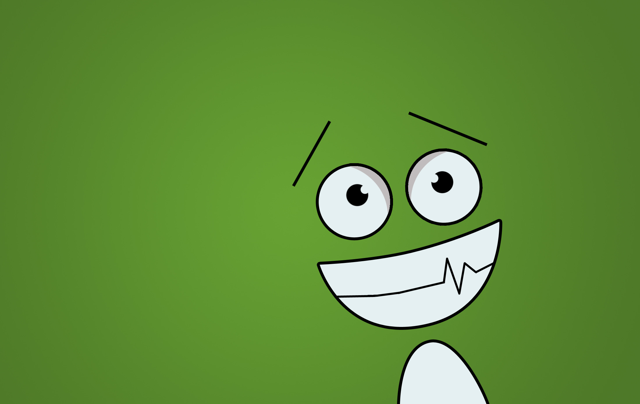 Wallpaper look, green, smile, smiley