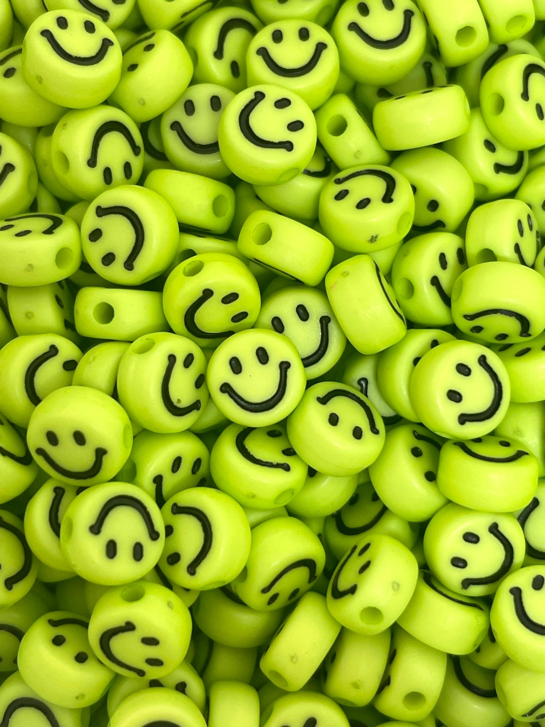Smiley Face Spacer Beads, Emoji Charm