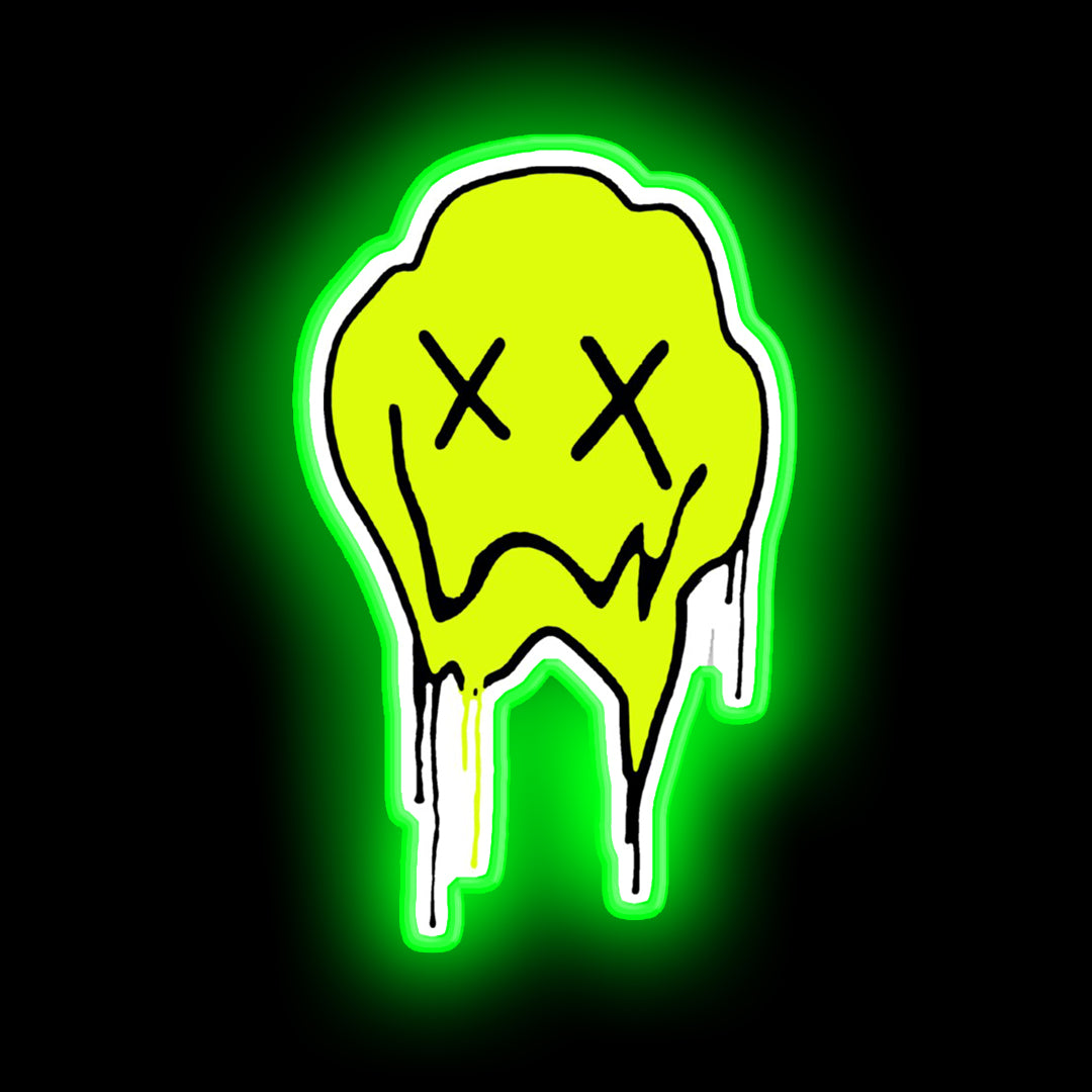 Melting Smiley Face neon signs