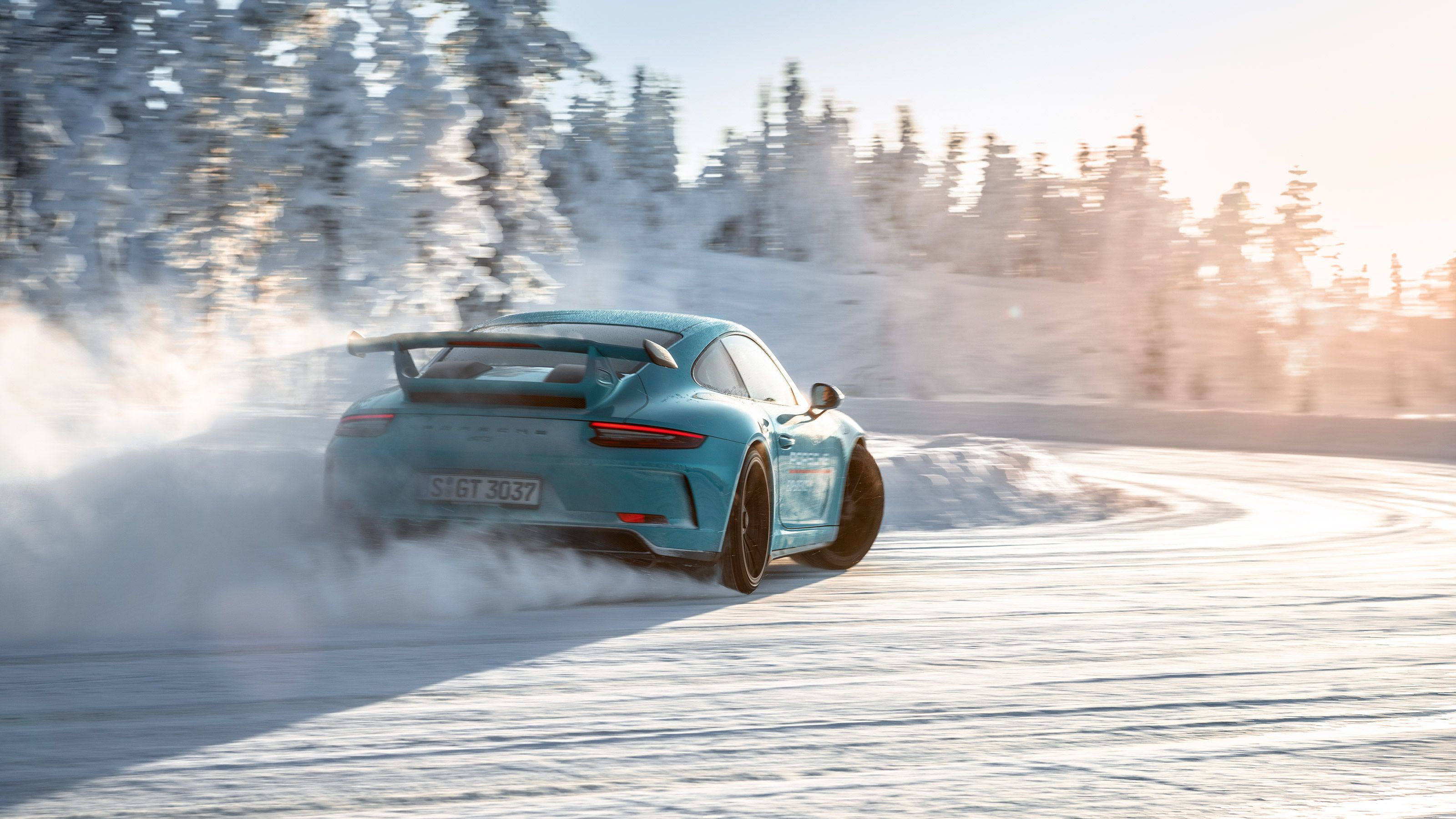 Wallpaper drift, Porsch, winter