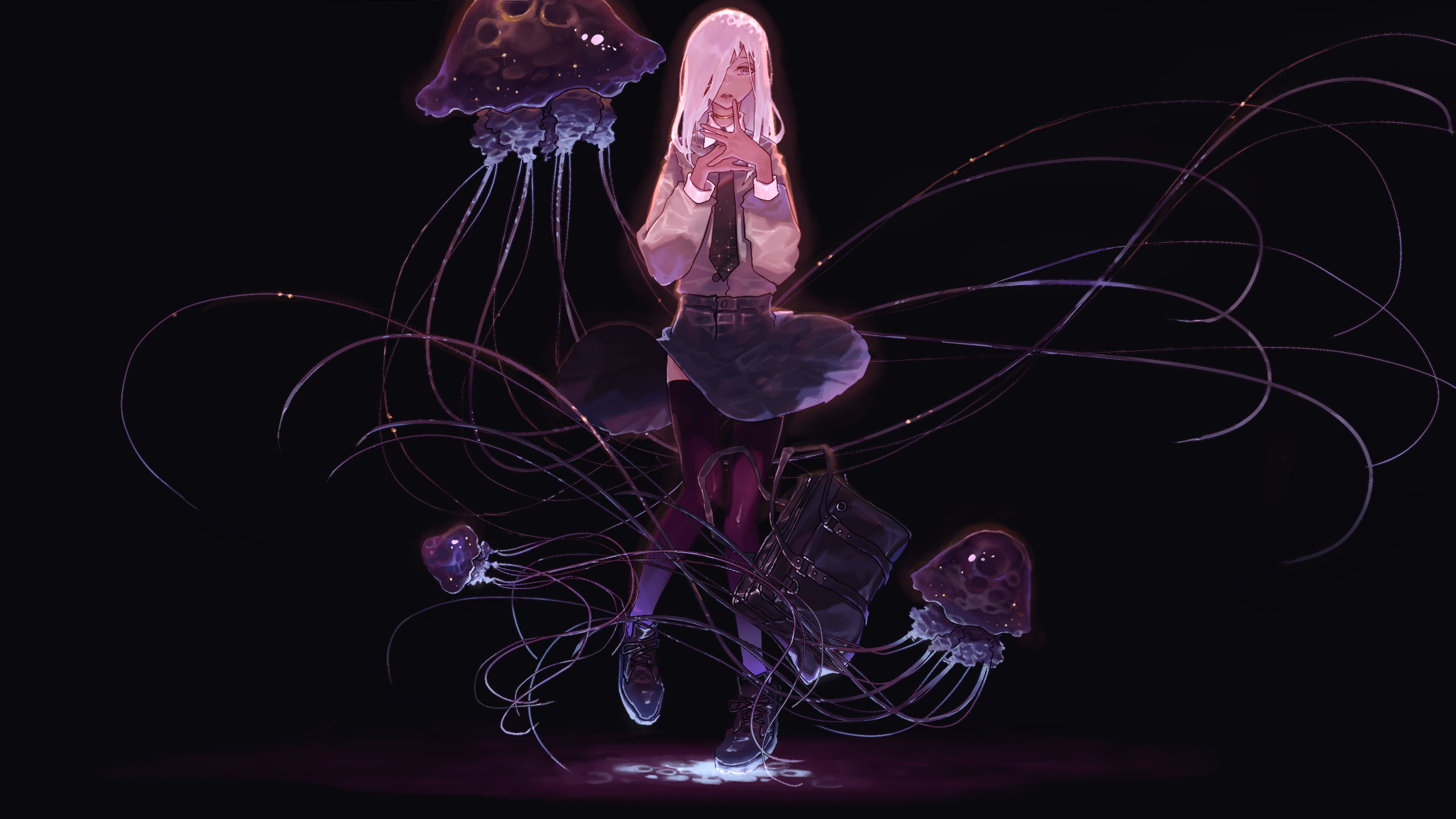 Jellyfish Anime Original HD Wallpaper
