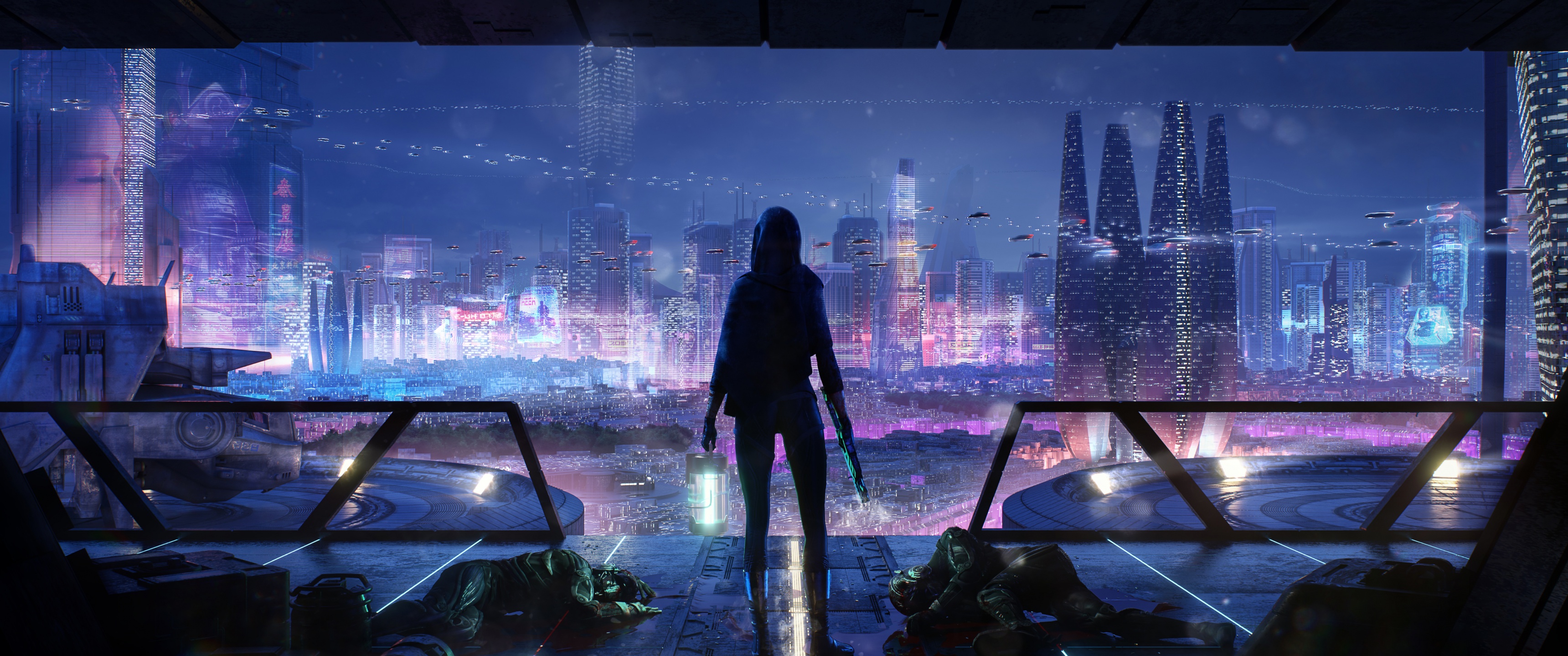 Cyberpunk Wallpaper 4K, Hunter