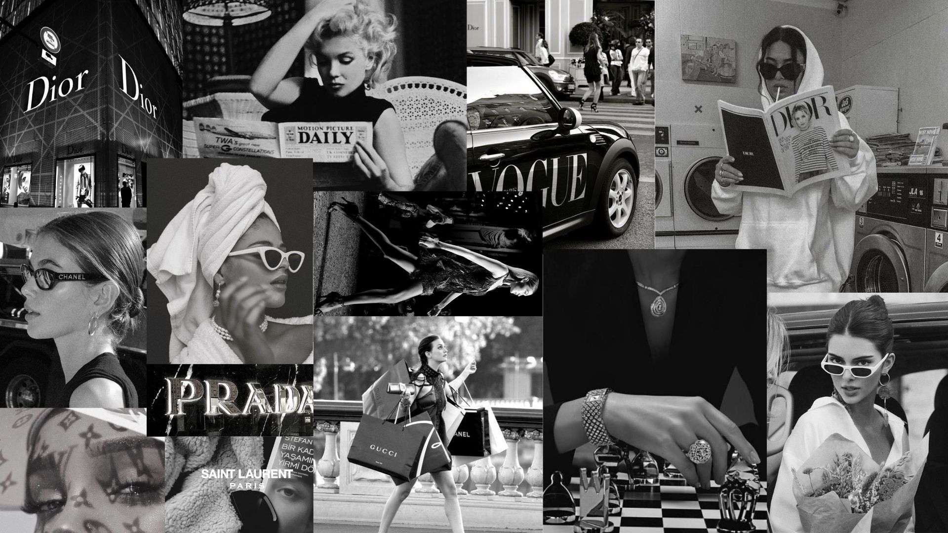 fashion wallpaper b&w