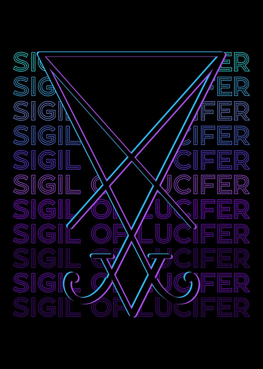 Sigil Of Lucifer Pentagram' Poster
