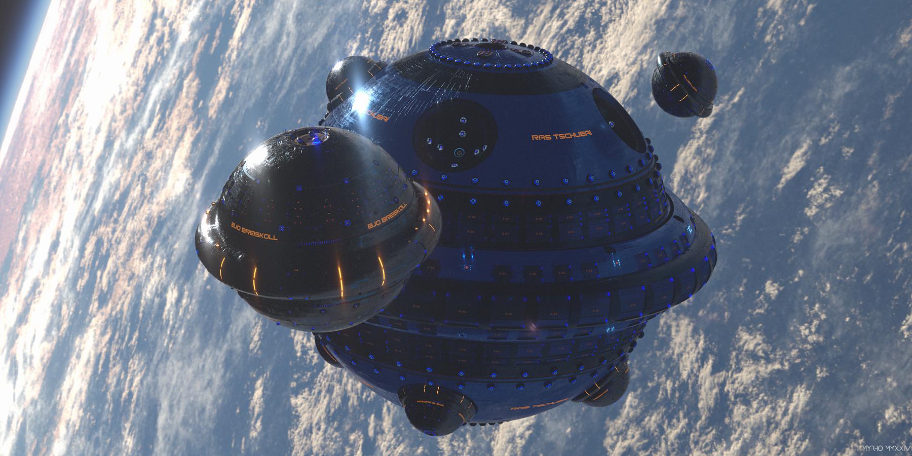 Perry Rhodan starships. Modelled