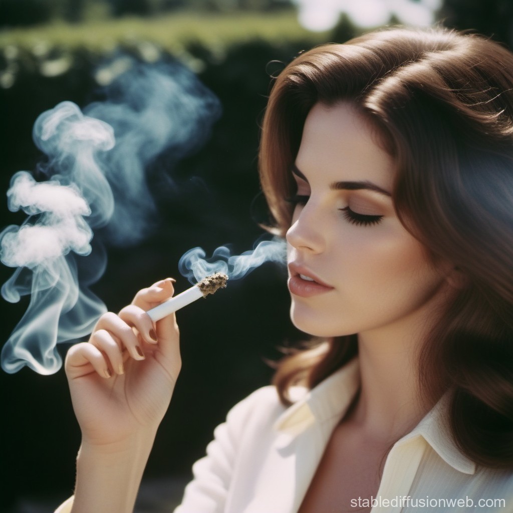 Lana Del Rey Depicted Smoking Weed