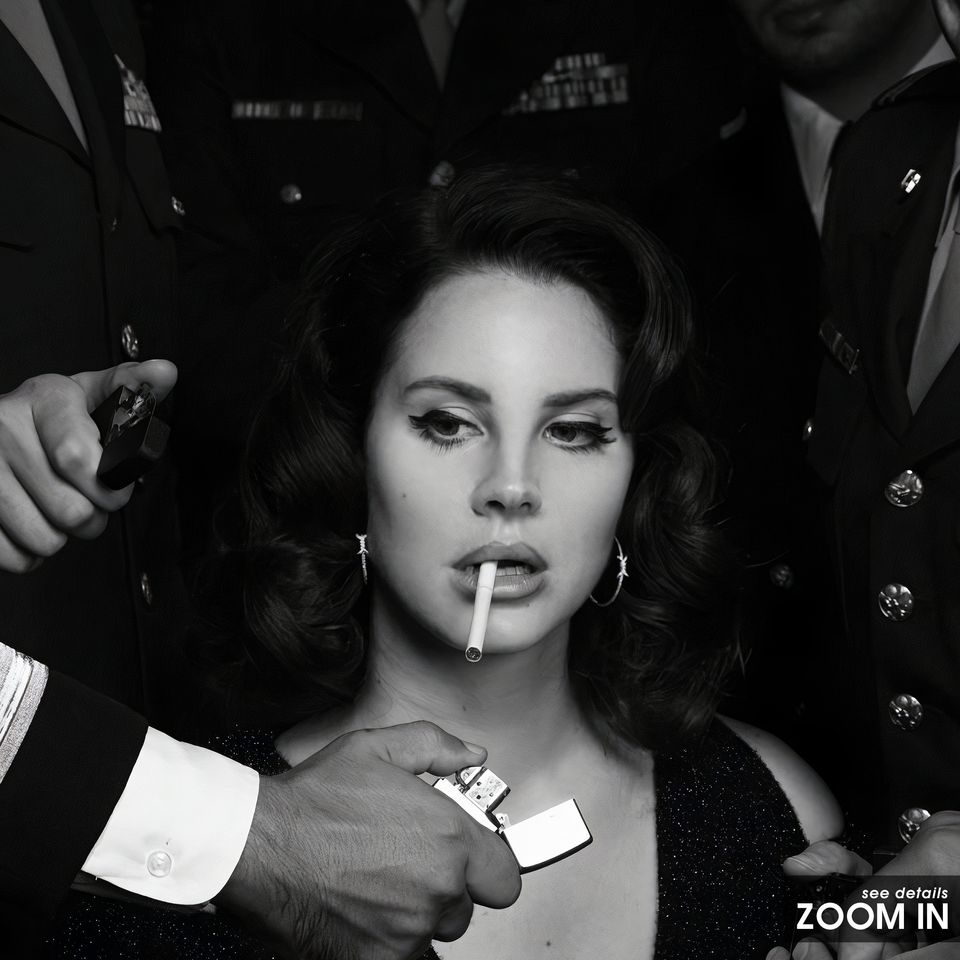 Lana Del Rey Smoking Cigarette Print