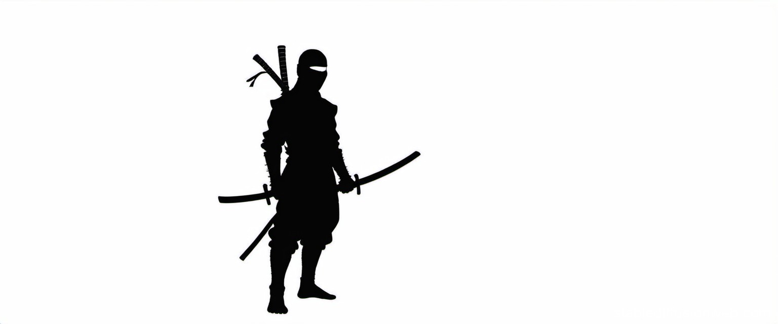 Minimalist Black Ninja Wallpaper