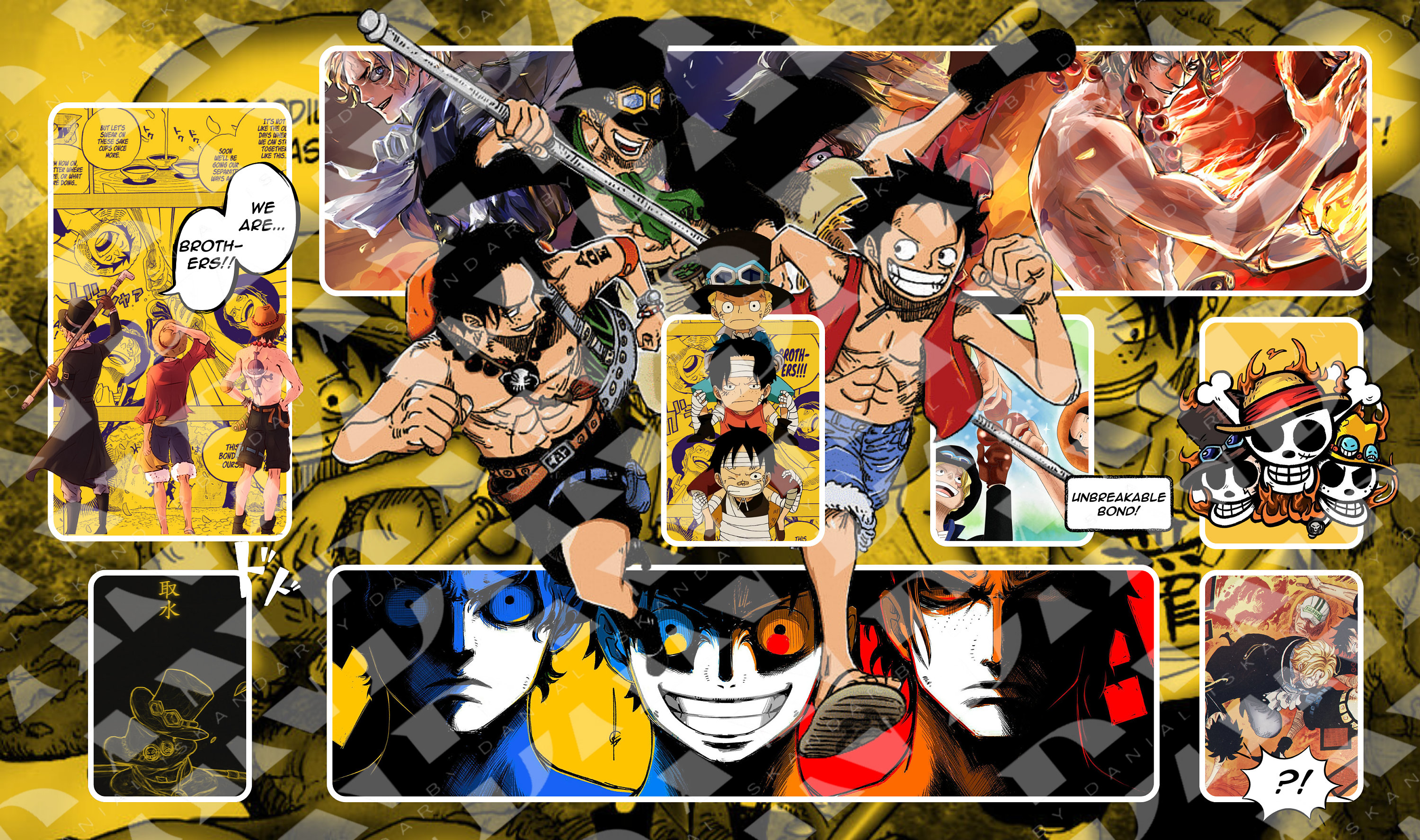 Three Brothers One Piece Playmat