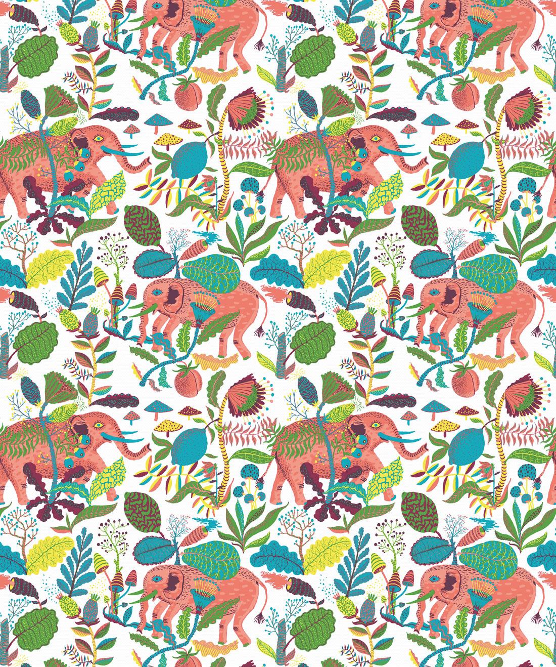 Elephant Wallpaper Woven Wallpaper. Milton & King