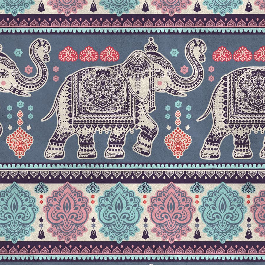 Indian Elephants Wallpaper Design