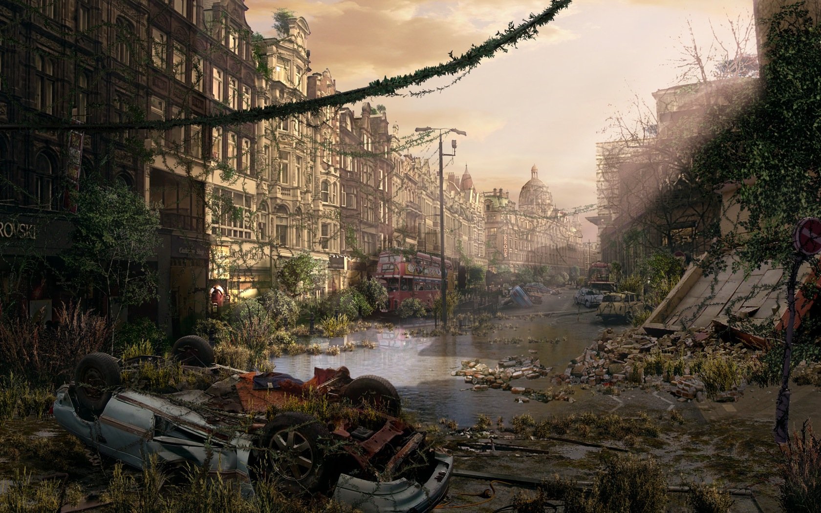 Post Apocalyptic Sci Fi HD Wallpaper: A