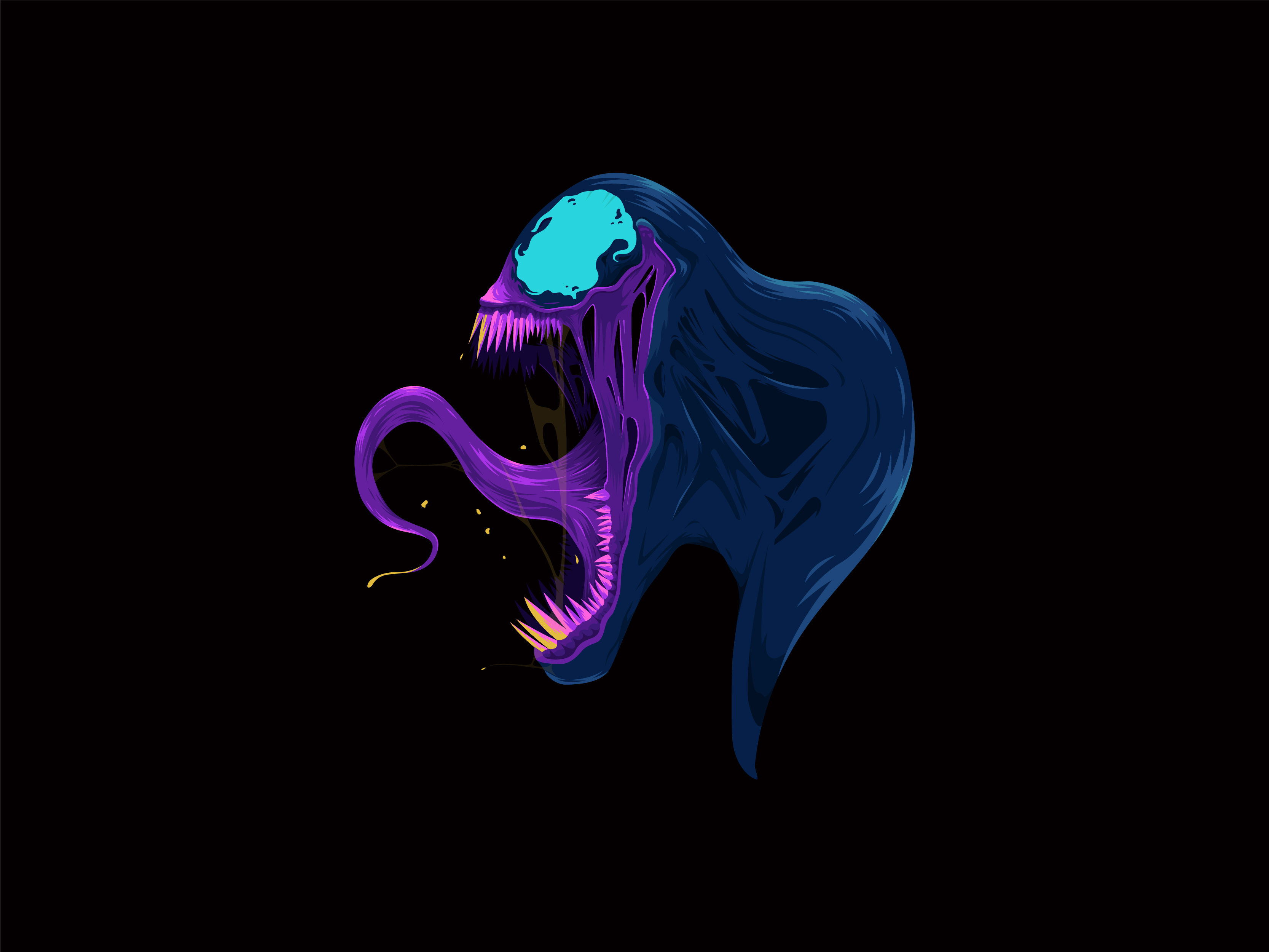 Venom Minimalist Art 4k Wallpaper, HD