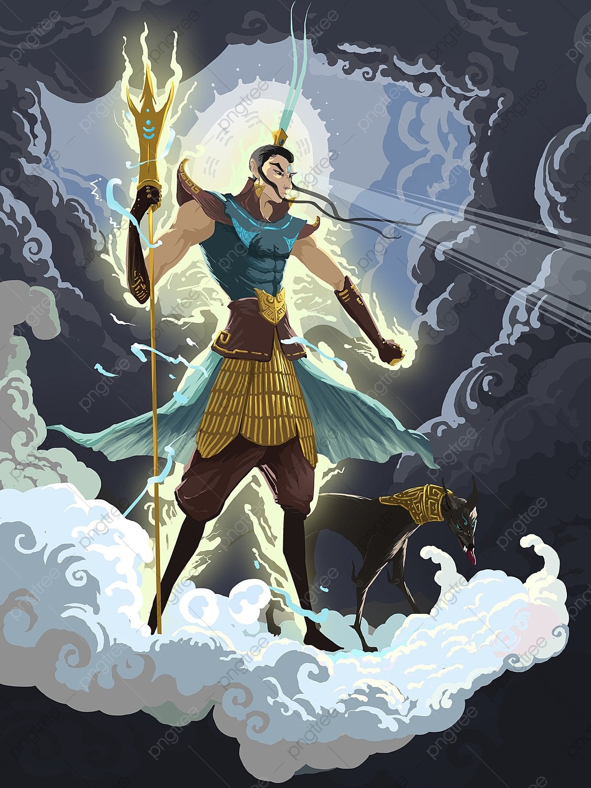 Fengshen Series Erlang God Hand Painted