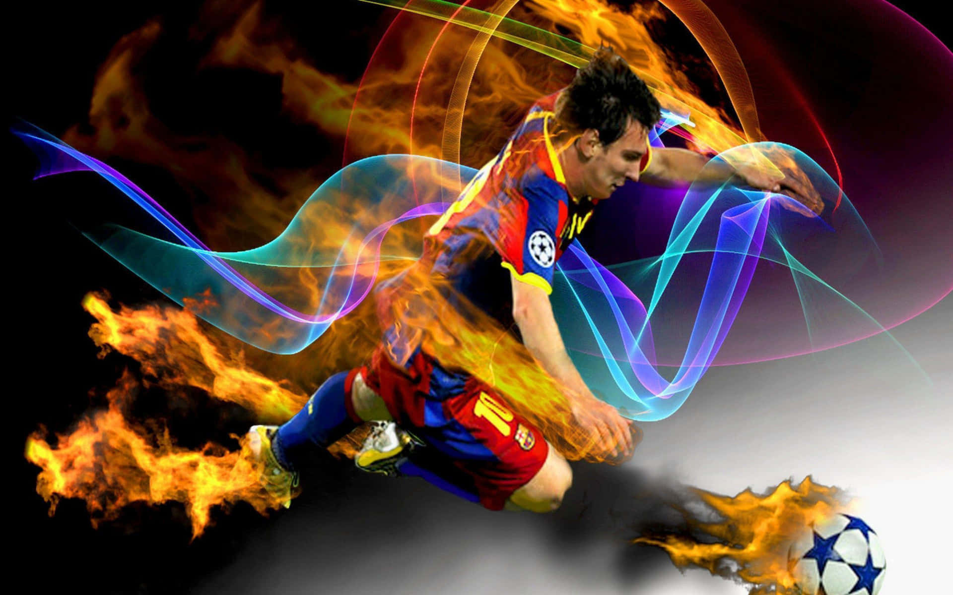 Fire Footballer Lionel Messi Picture