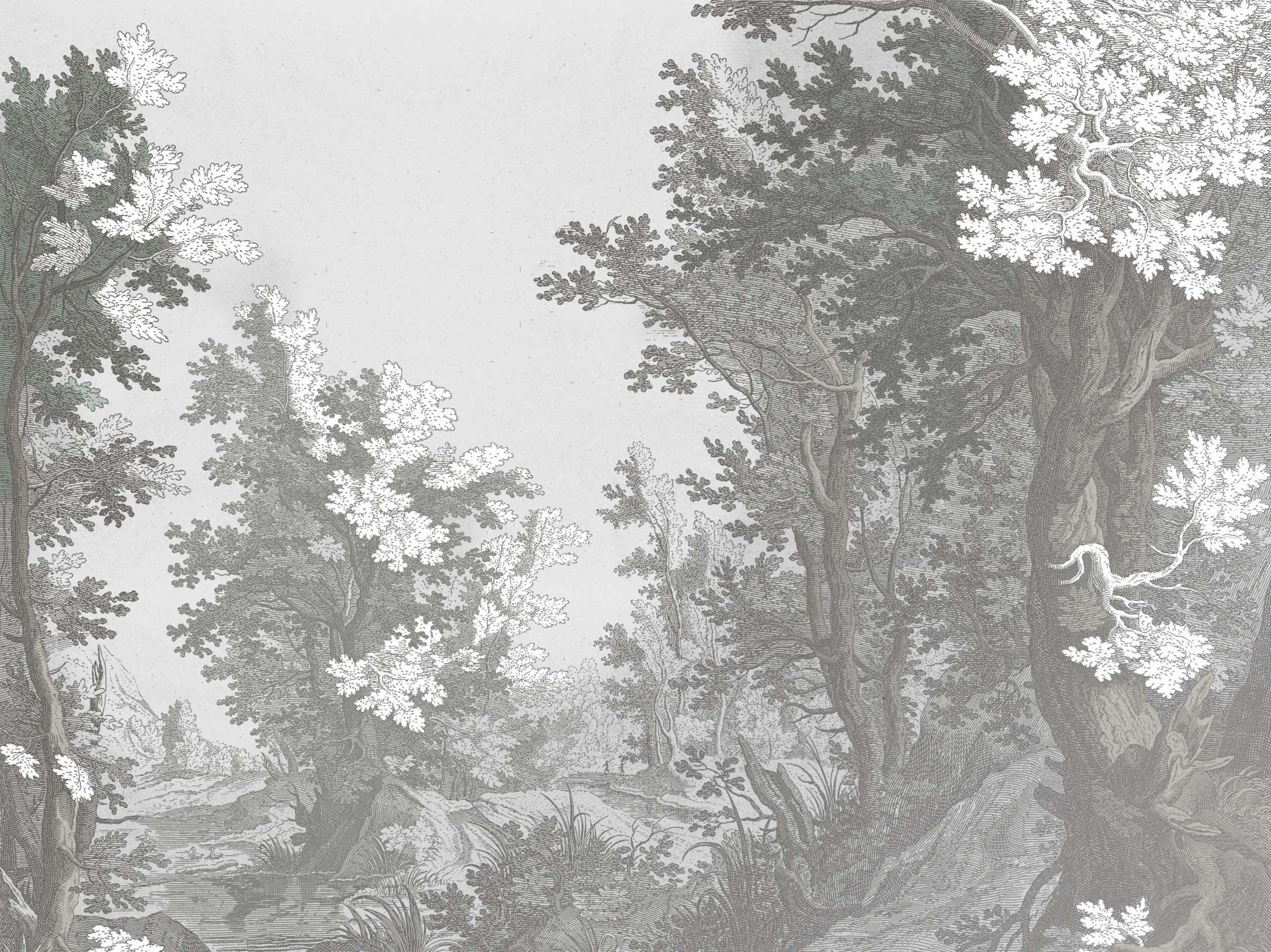 Forest Drawing Wallpaper