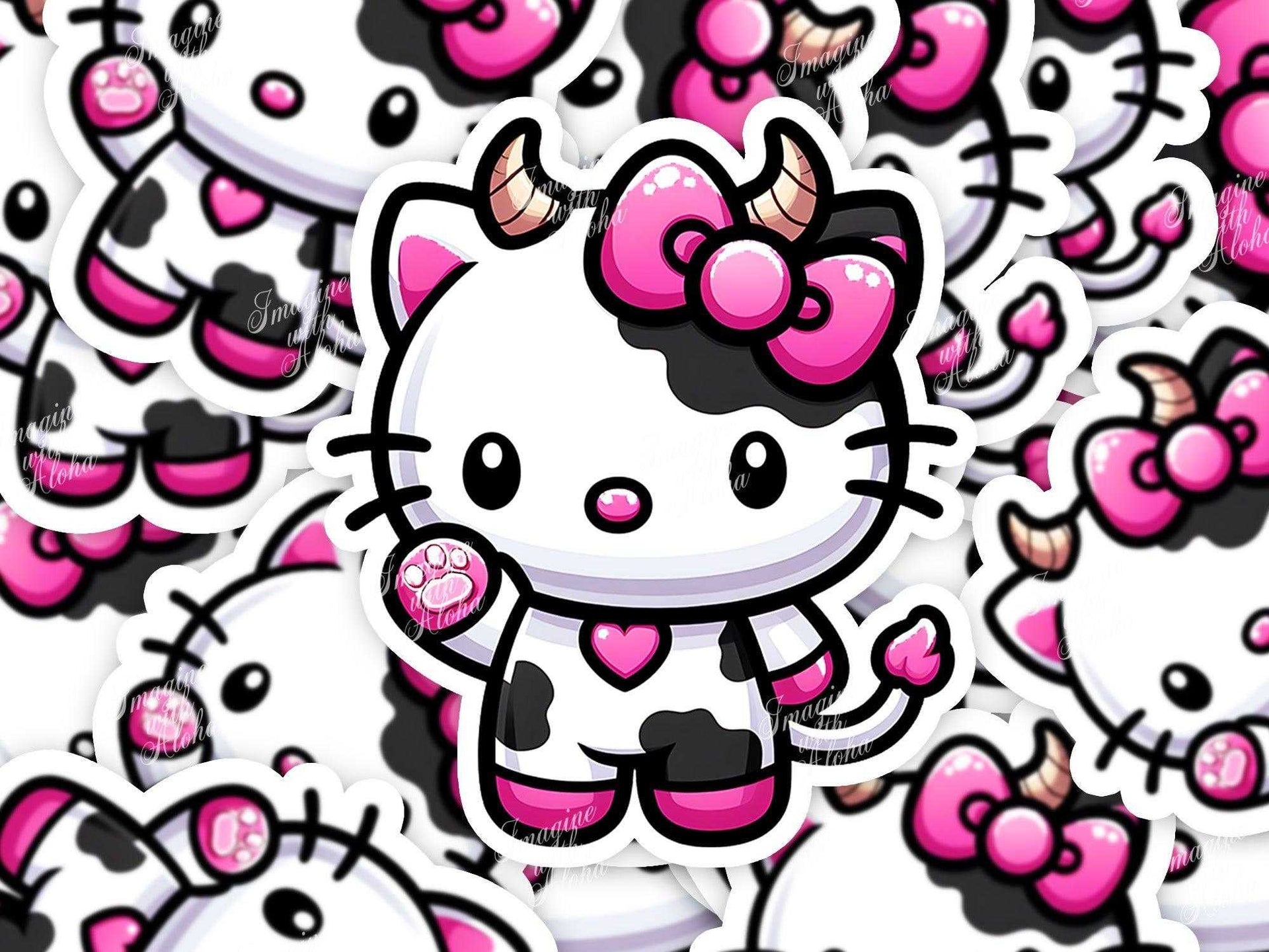 Hello Kitty Cow Sticker