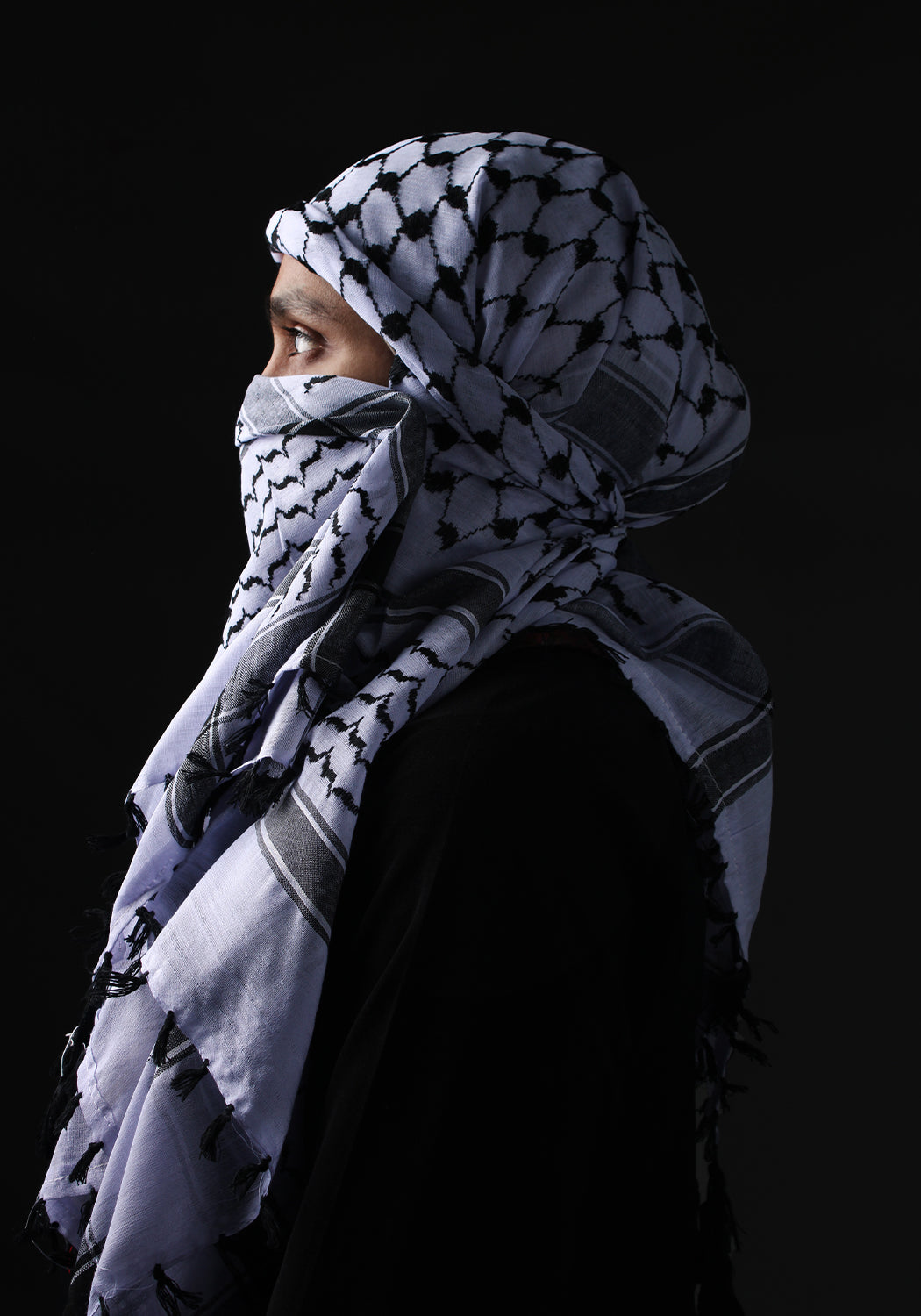 Black Arab Keffiyeh Scarf