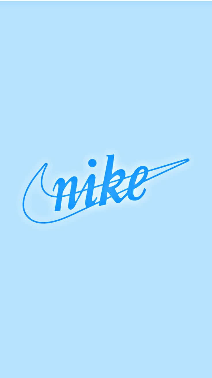 Download Bold Blue Nike Sneaker on a