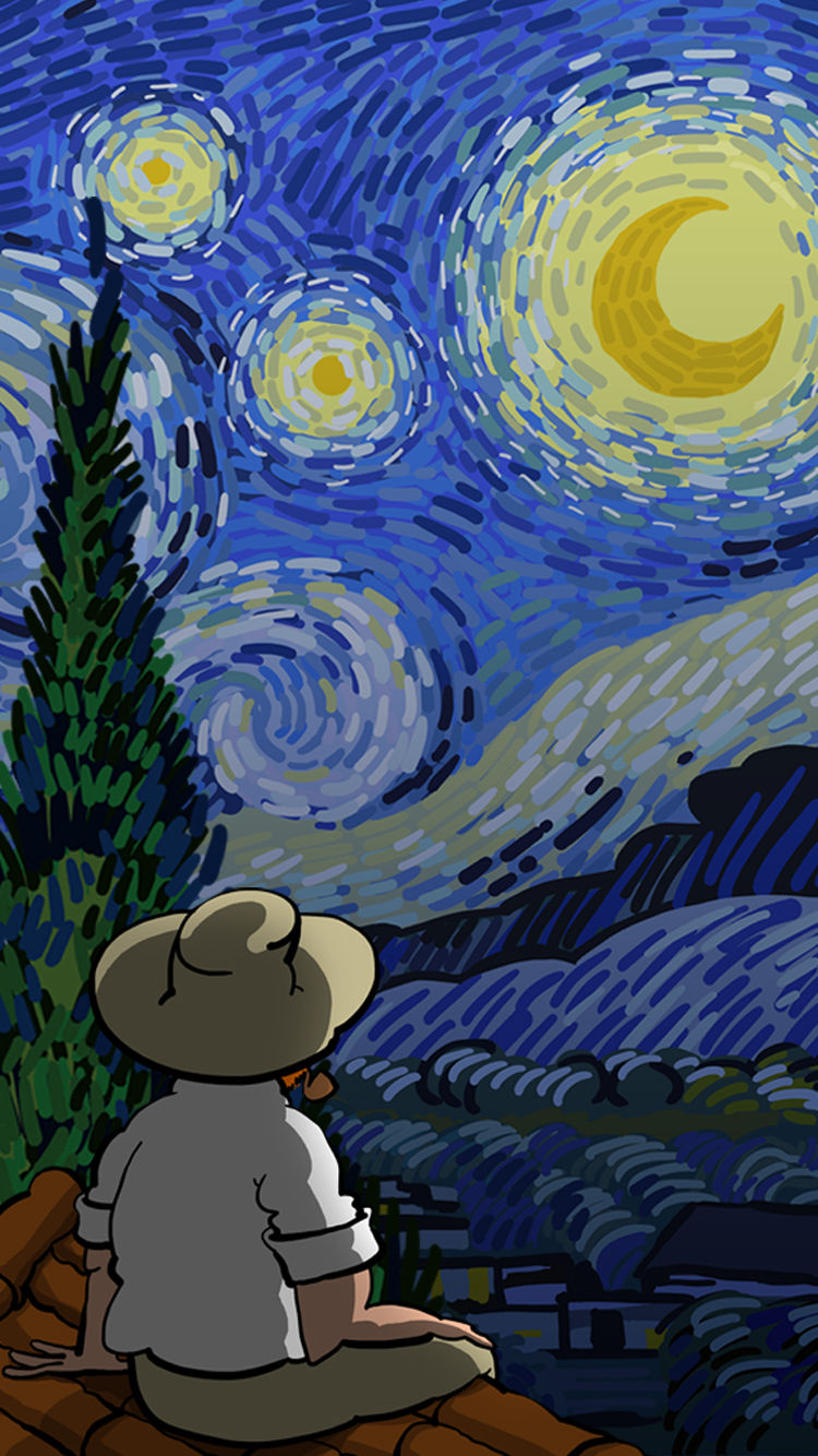 iPhone 8 wallpaper pack 2. Fancy van gogh