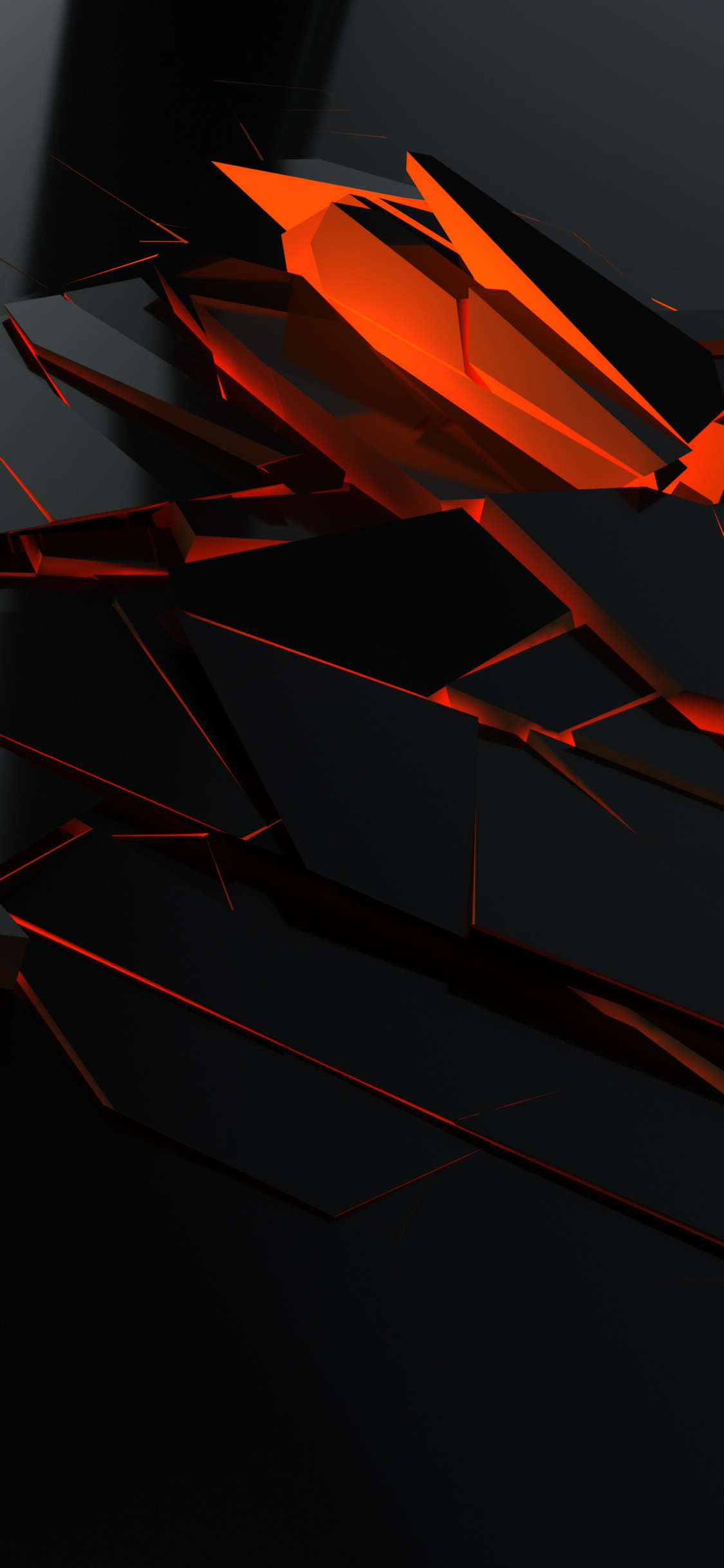 Broken Glass Pieces Red 4k