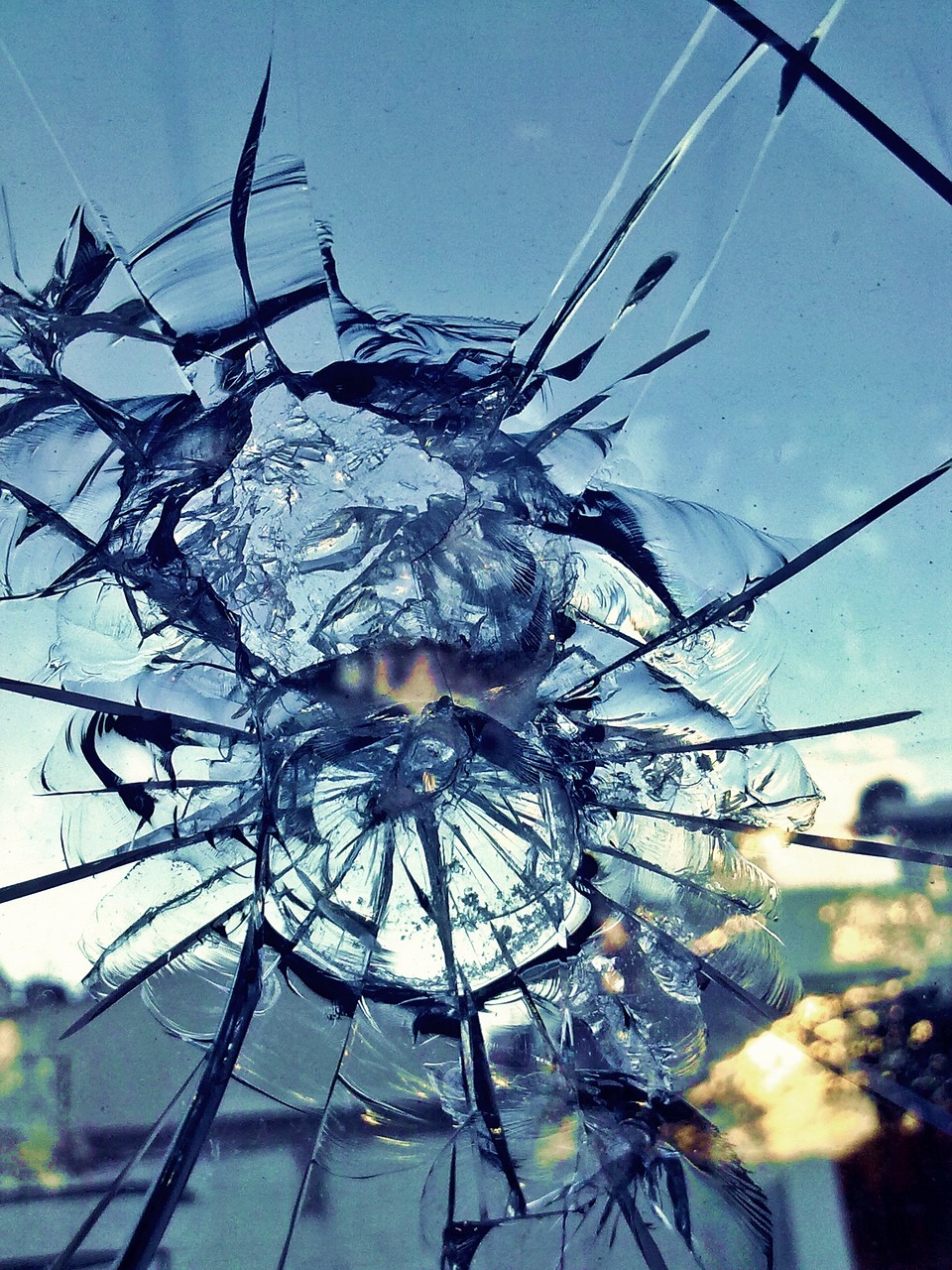Crystal Broken Glass Stained