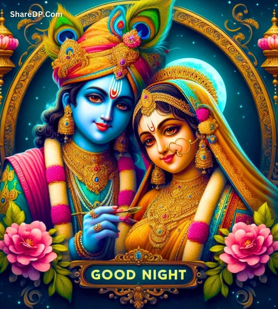 Radha Krishna Good Night Image, DP