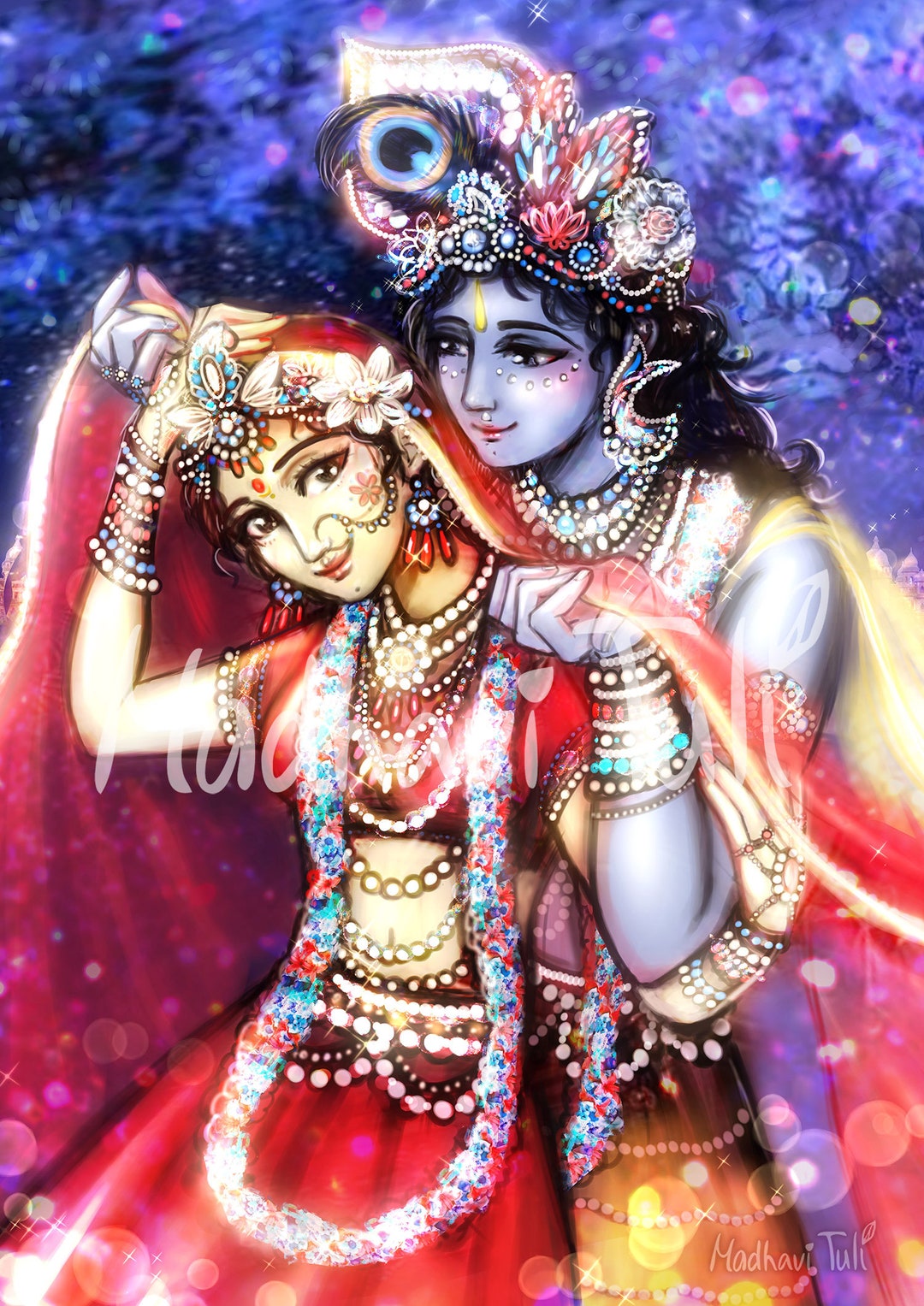 HD File Shri Krishna With Shri Radha 4k