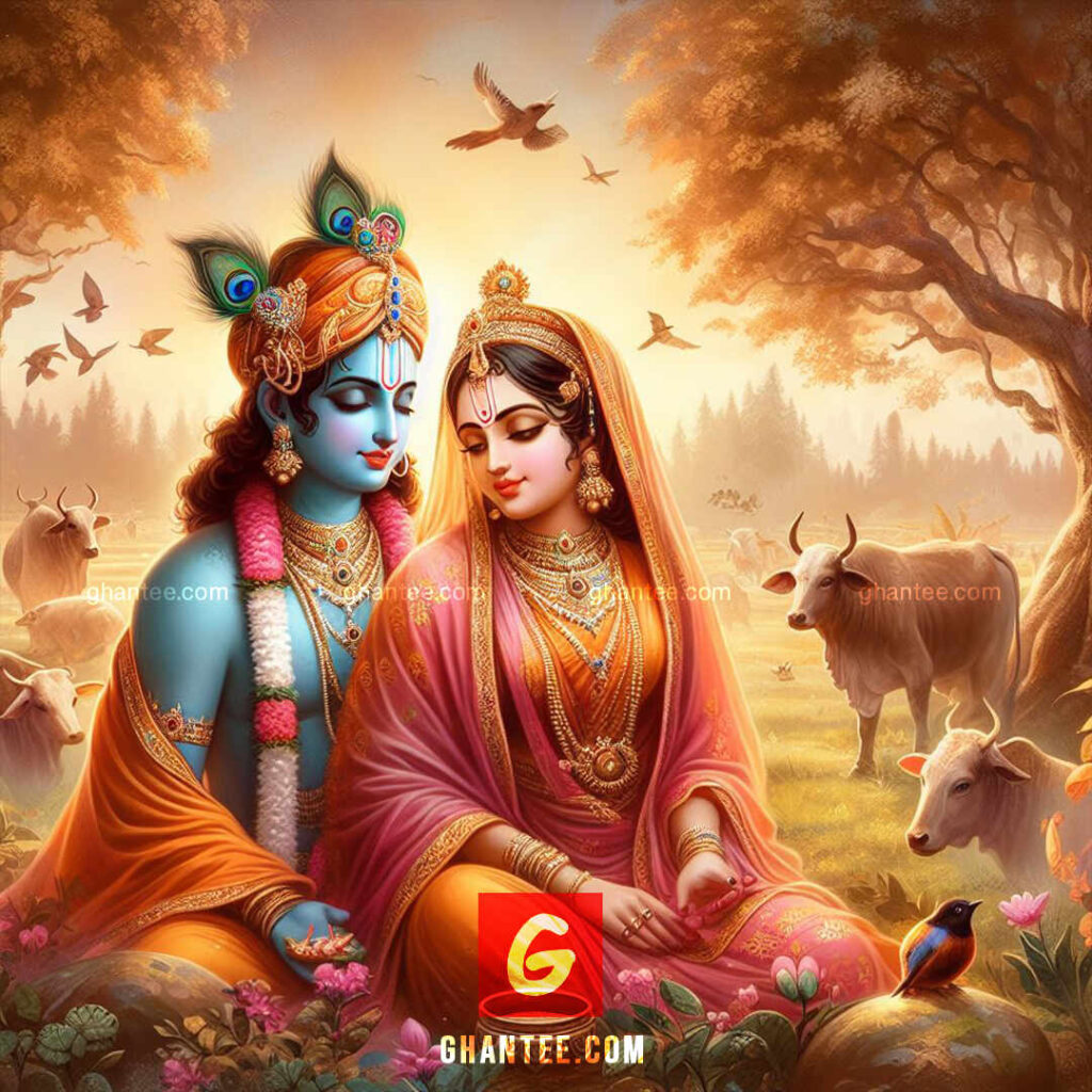 best lord krishna with radha image