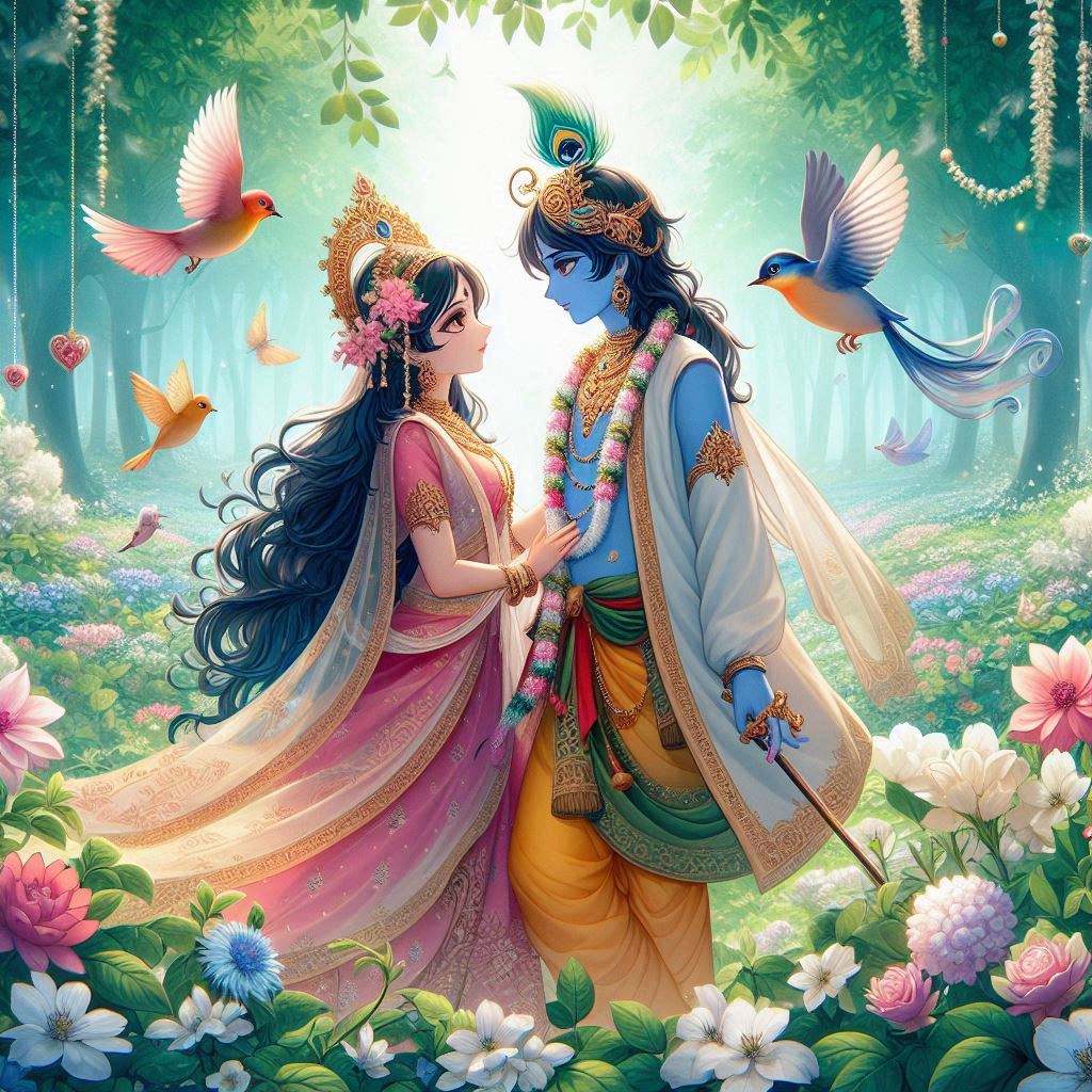 Radha Krishna Anime Wallpaper