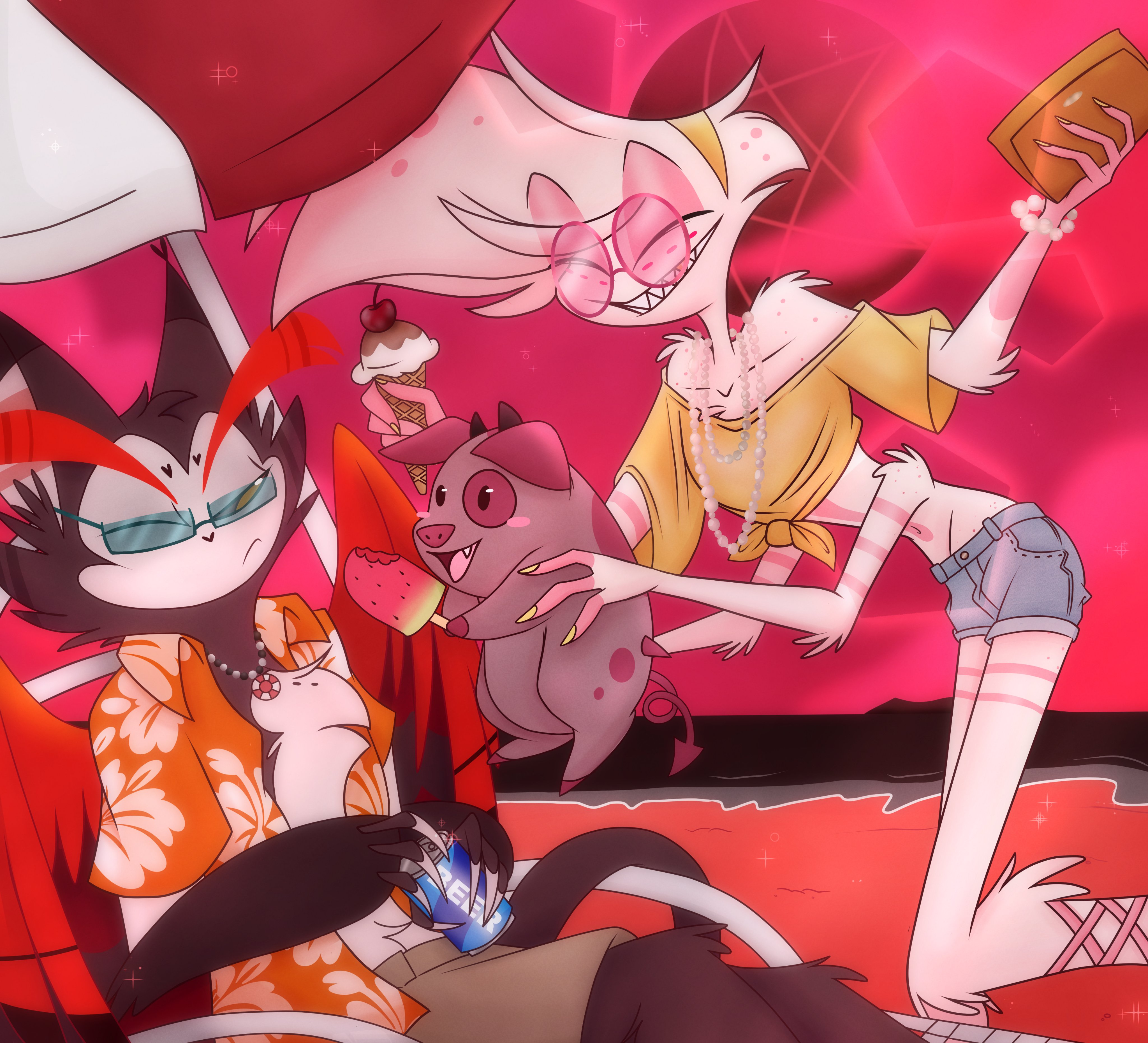 Hazbin Hotel Angel Dust HD Wallpaper