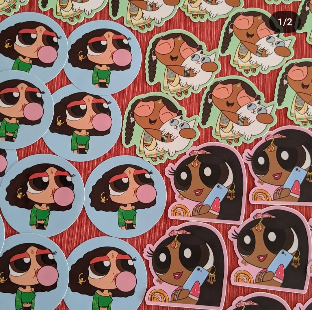 Desi Powerpuff Girl Stickers
