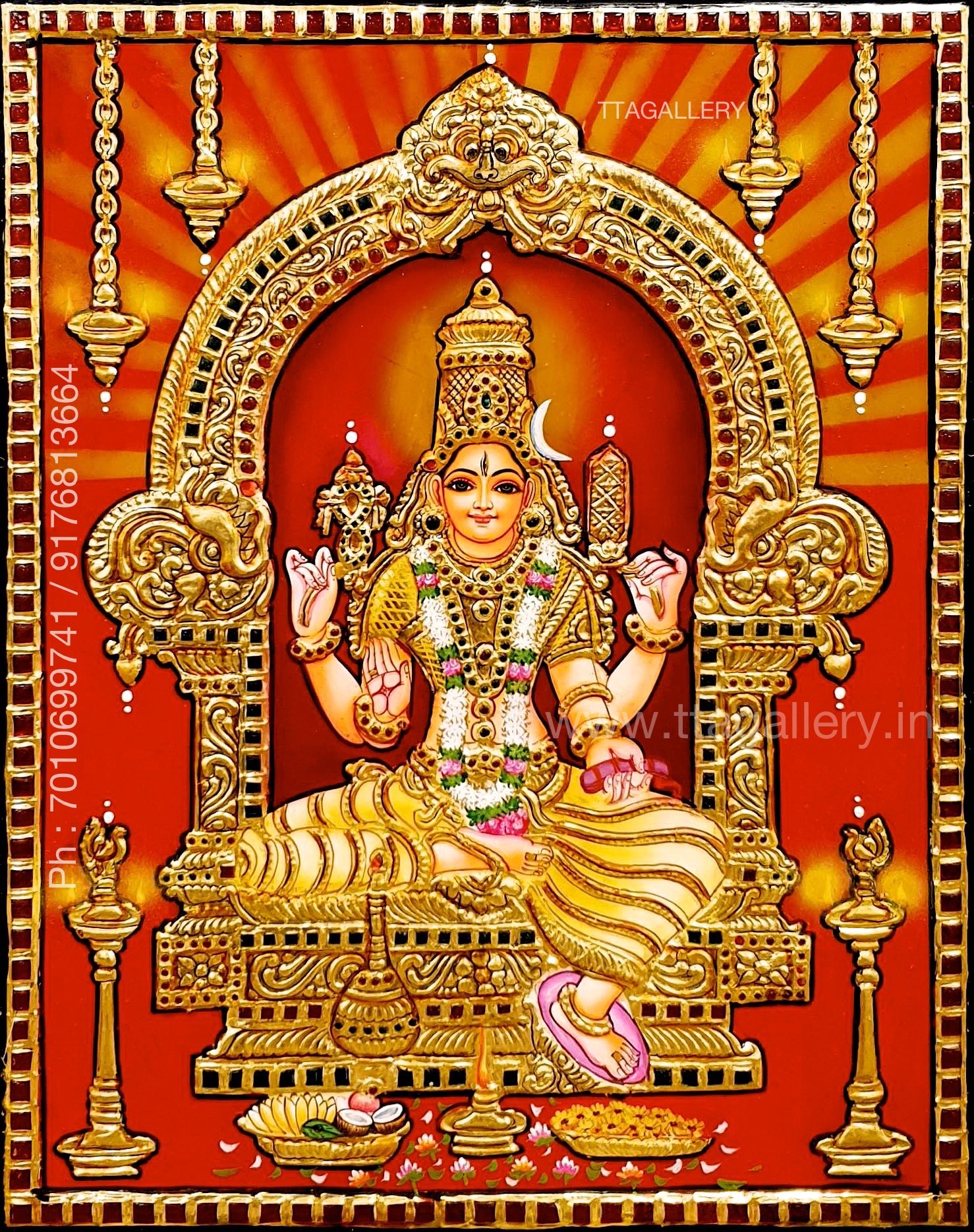 BAGLAMUKHI TANJORE PAINTING