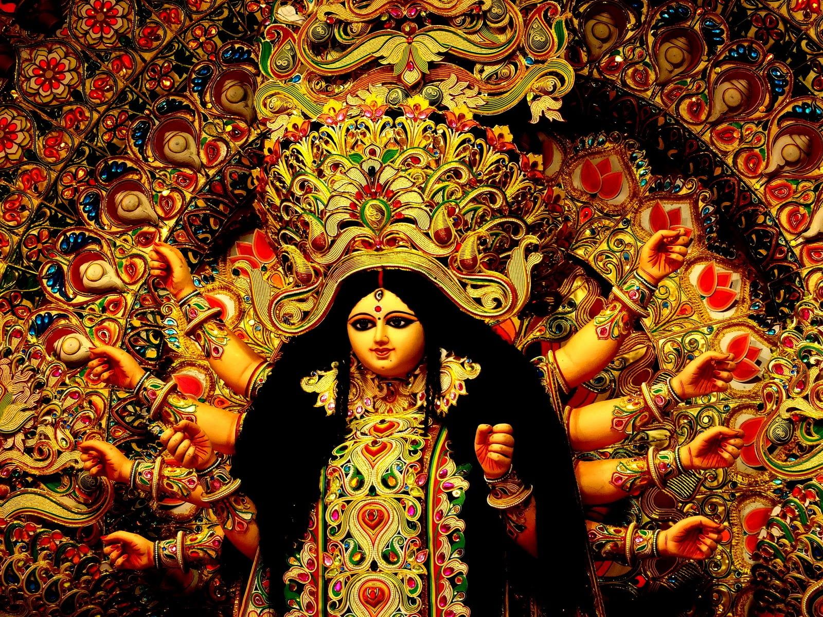 HD wallpaper: Gorgeous Maa Durga, Shiva